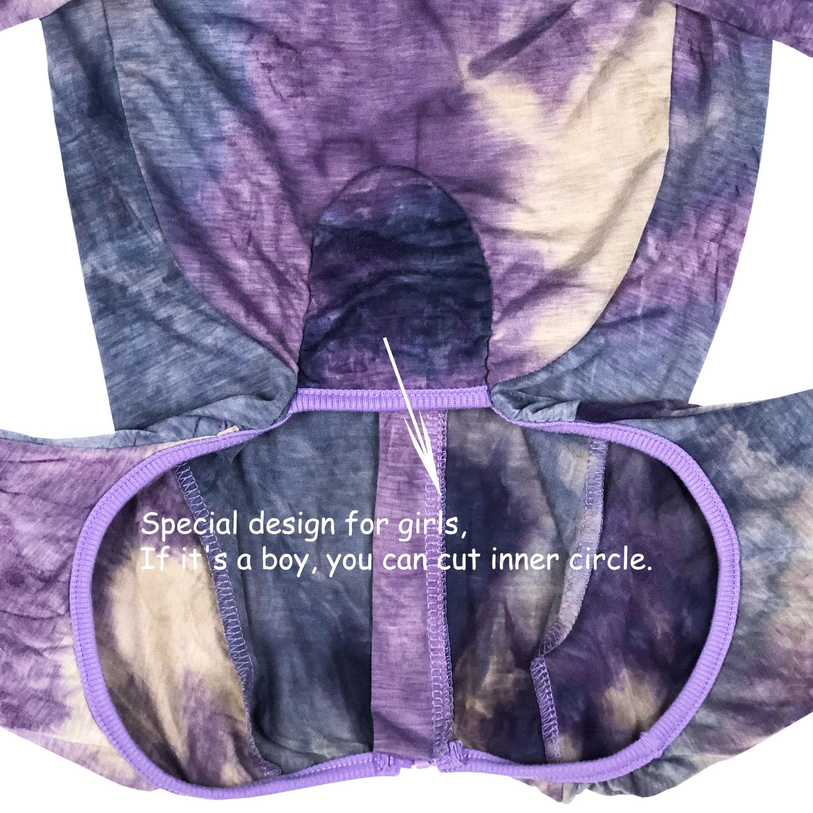 D.E.E Dog Pajamas Large Cotton Dog Clothes Warm And Comfortable Lightweight Jumpsuits Prevent Licking Wound (Zippurple, 2Xl)