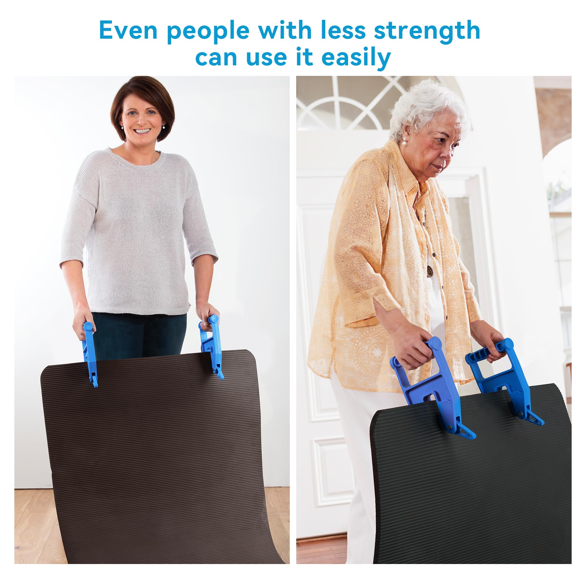 Pair Of Mat Movers Tool - Mat Grippers - Heavy Duty Stall Mat Handlers For Horse Mat, Gym Mat, Trailer Mat & Rubber Mats -Ergono