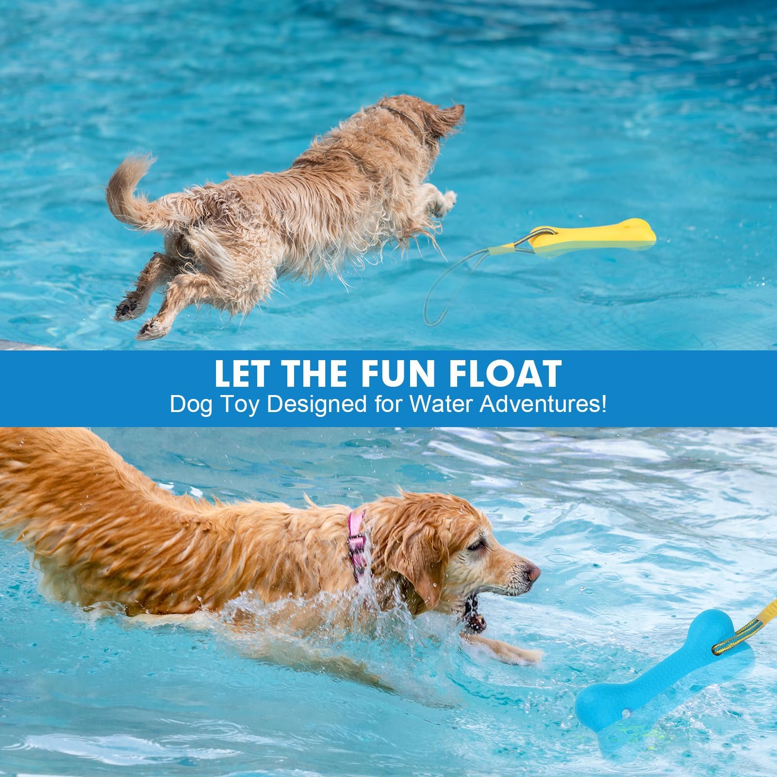 Bingpet Dog Pool Fetch Toys - Interactive Dog Pool Toys Made With Eva Foam - Summer Pet Water Floating Toys For Medium And Large