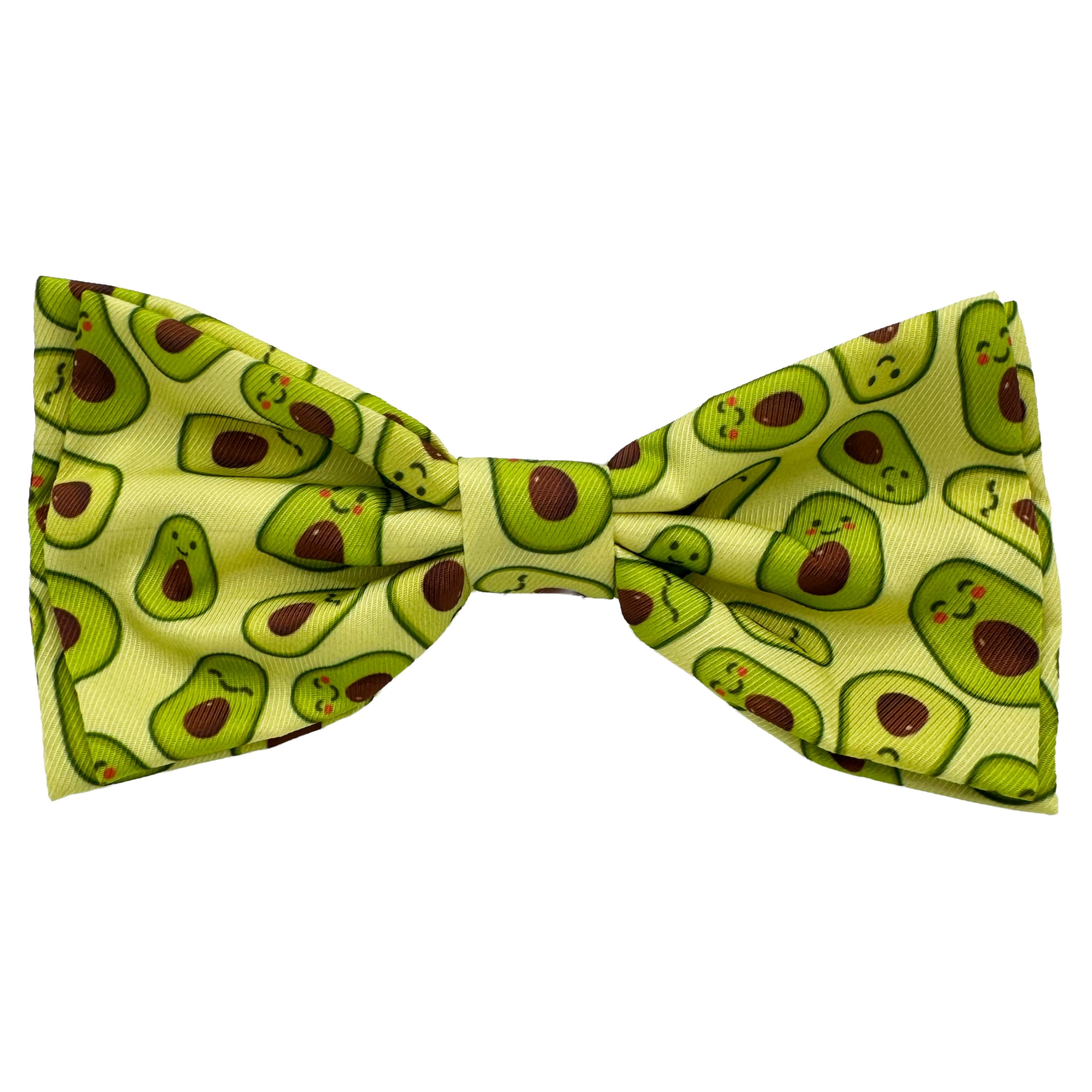 Huxley & Kent Bow Tie For Pets - Happy Avocados (Small) - Spring Bow Tie Collar Attachment - Fun Collar Accessory For Dogs & Cat