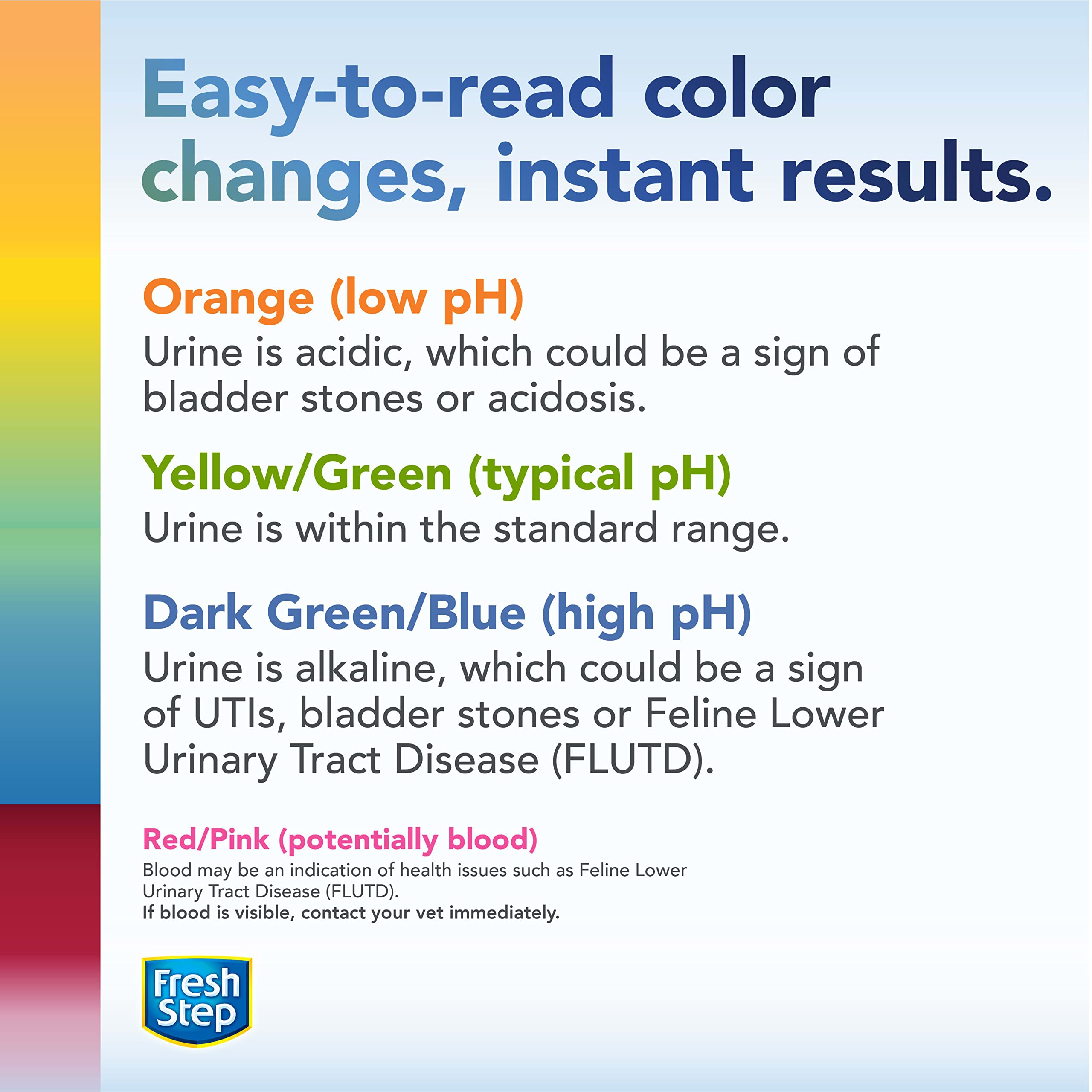 Fresh Step Crystals Cat Litter, Color-Changing Health Monitoring, Odor Control for 30 Days, 7 lb Gray & White Granules