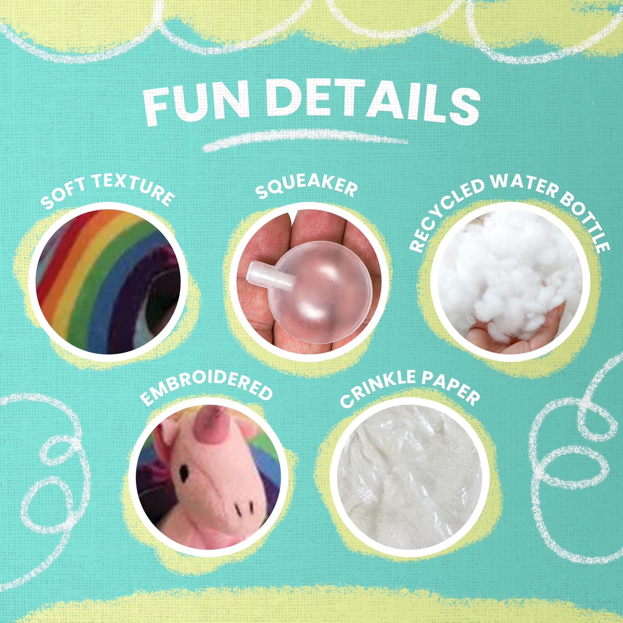 Snugarooz Hide & Seek Rainbow Dog Toy With Repair Patch – Interactive Plush Rainbow & 3 Squeaky Unicorns For Fun And Mental Stimulation
