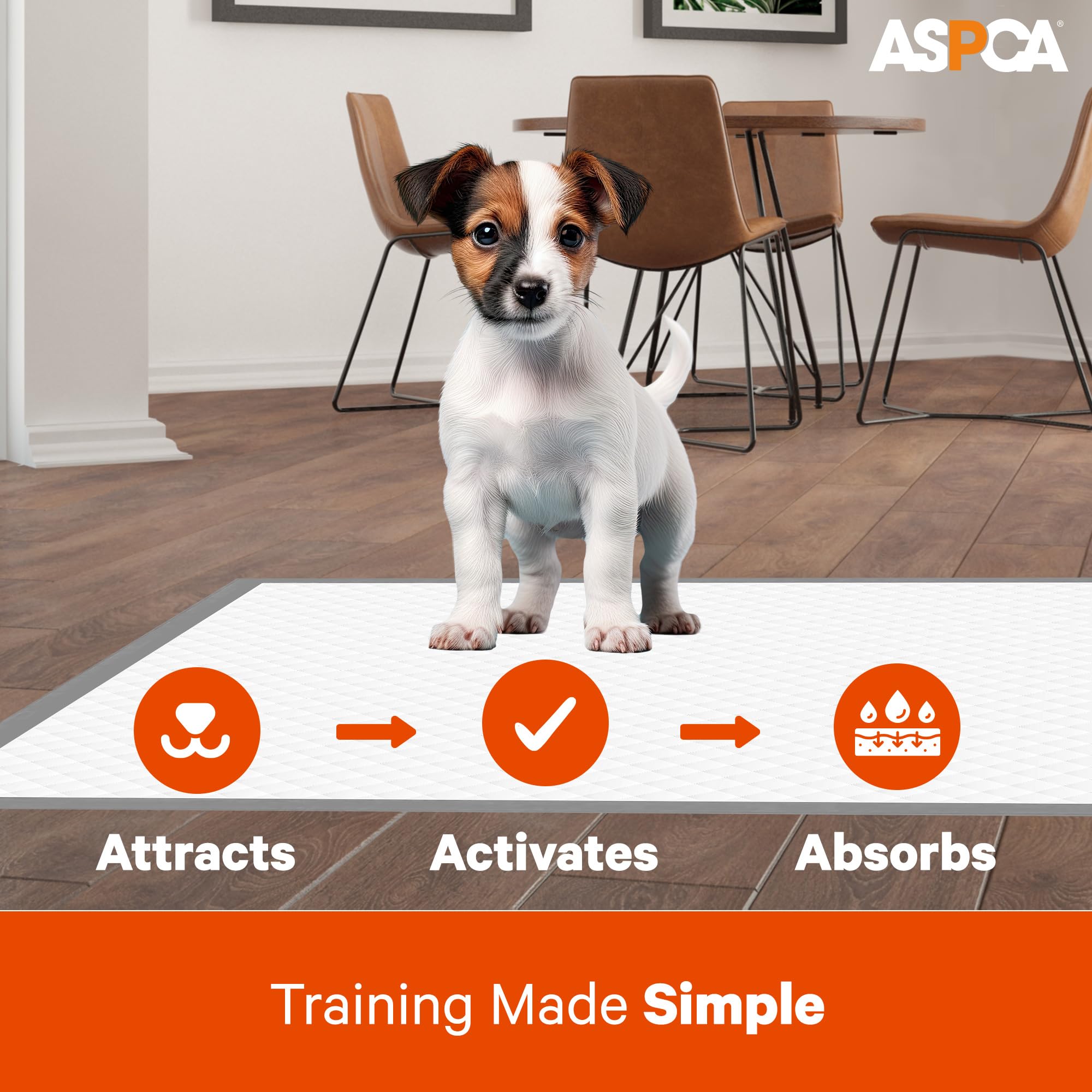ASPCA Citrus Scented Training Pads, 22" x 22", Gray, 100 Pack, Model AS62931
