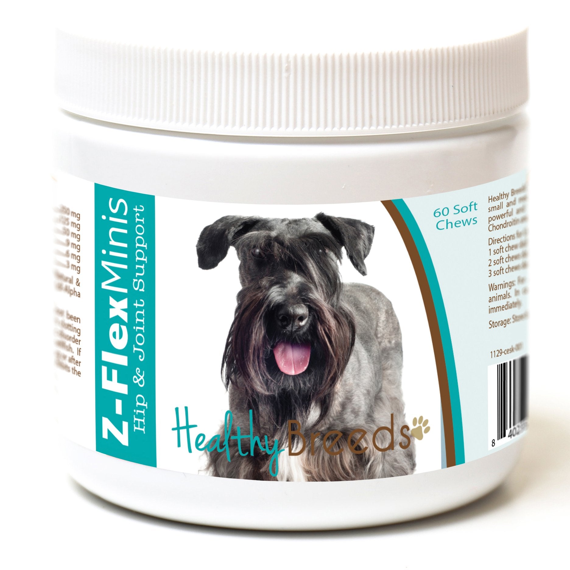 Healthy Breeds Cesky Terrier Z-Flex Minis Hip and Joint Support Soft Chews 60 Count