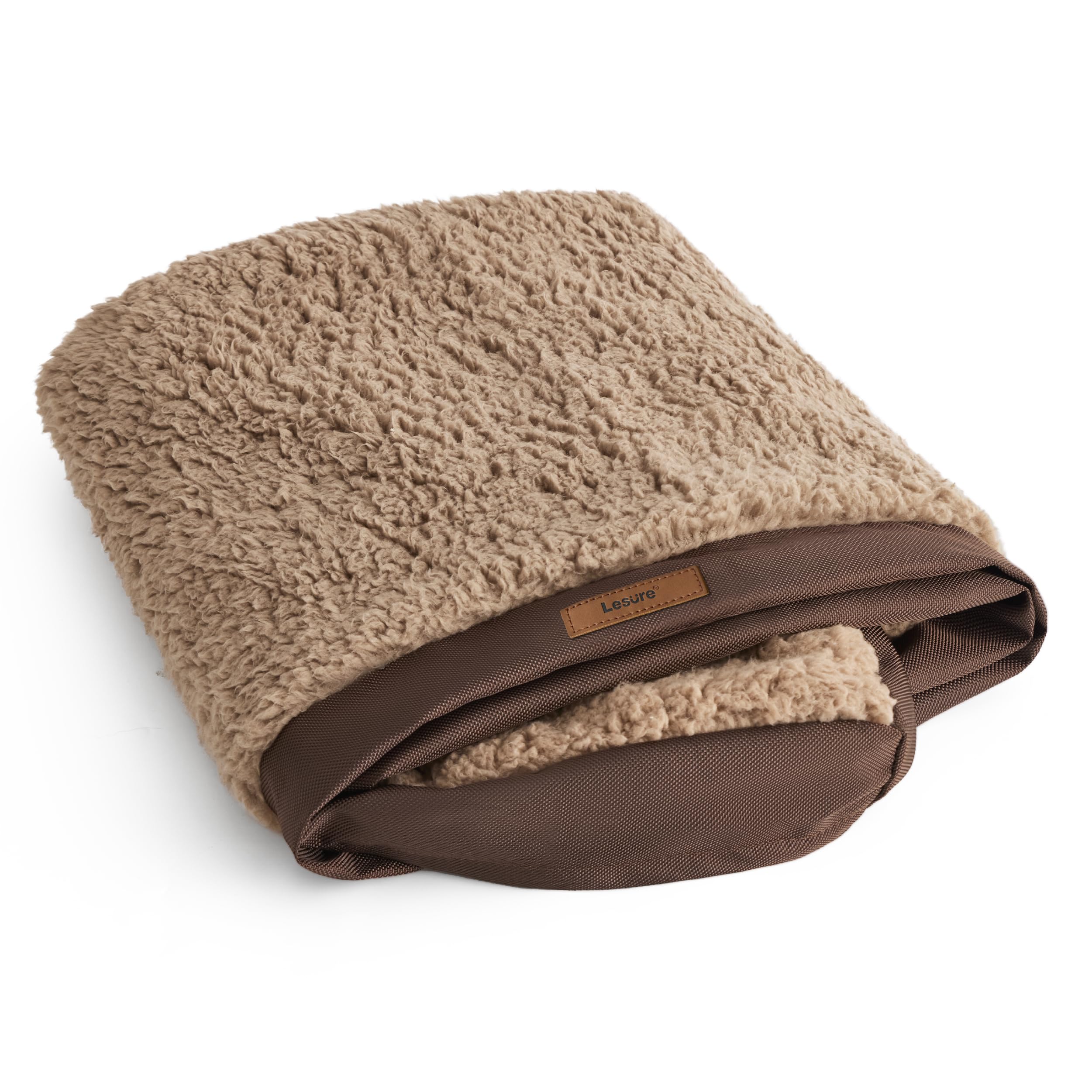Lesure Dog Bed Cover Large Washable Replacement Cover For Orthopedic Pet Mat 36X27X3 Inches, Brown