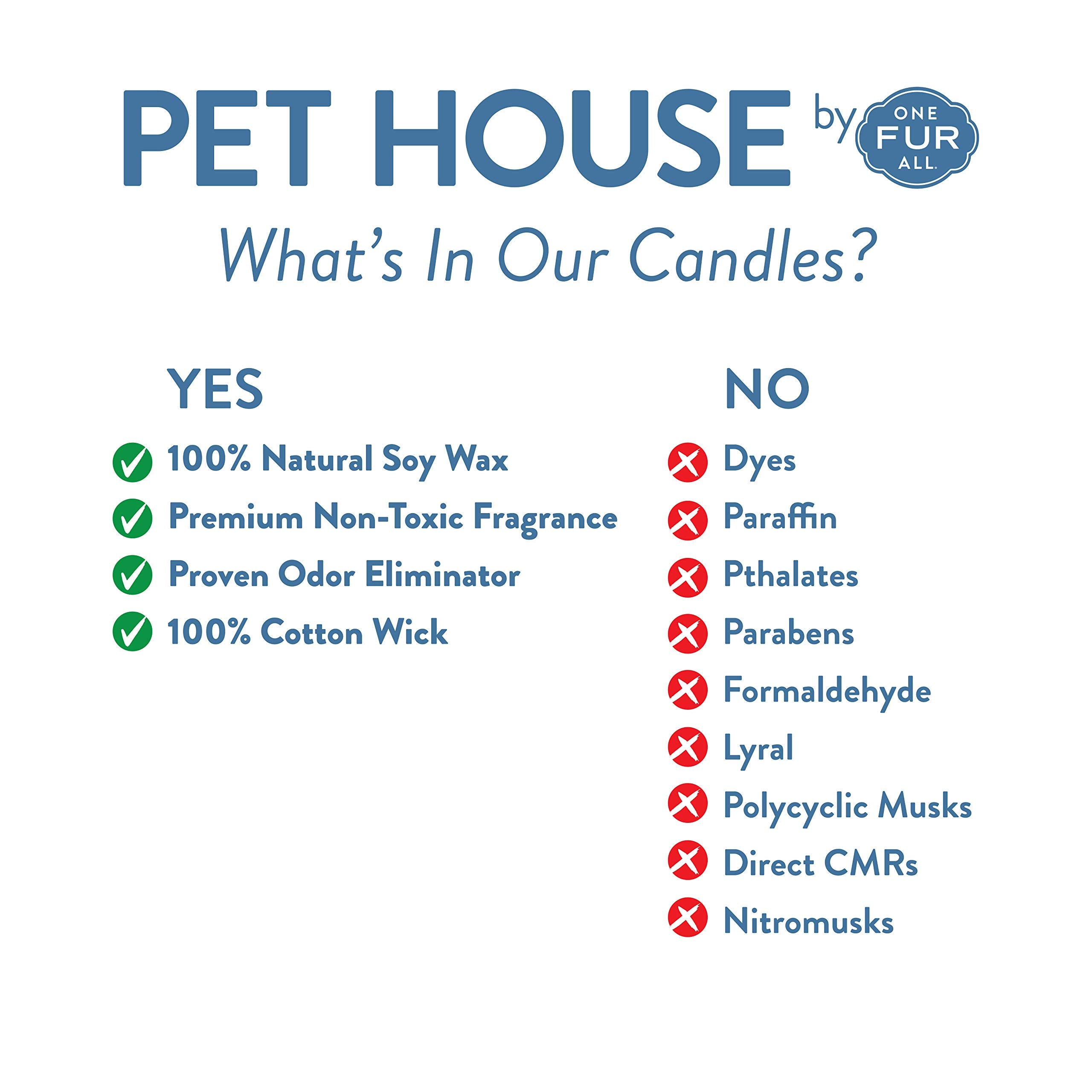 One Fur All Pet House Mini Candle Set, Pack Of 3 - Pet Odor Eliminator Candle, Burn Time - 10-12 Hours Pet Candle, Non-Toxic, Ideal For Smaller Spaces (3 Pack, Hot Cocoa)