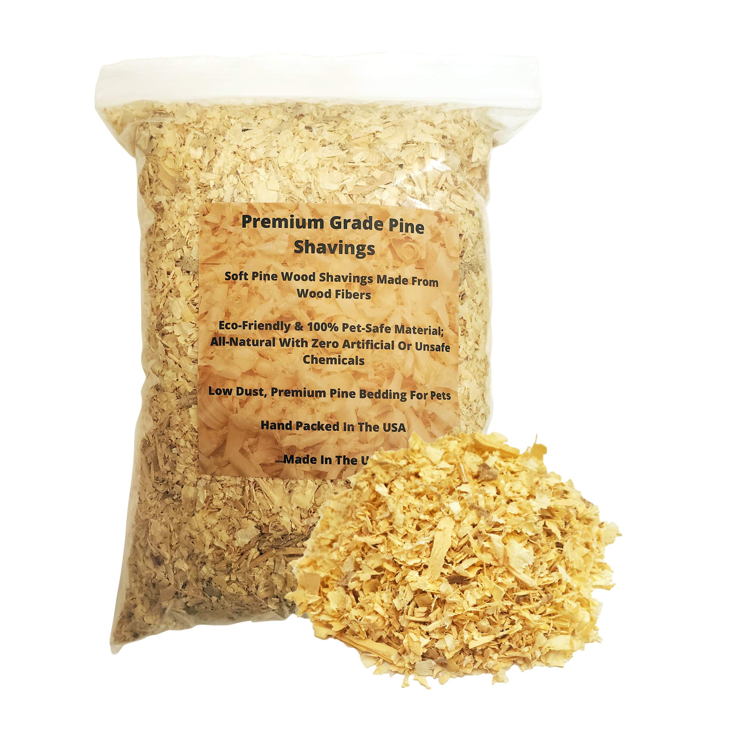 Wood Smith Usa Premium Pine Bedding | Dust Free, Soft Shavings | All Natural | Chicken Coops | Animal Bedding | Small Animals | Odor Control (4 Quart)