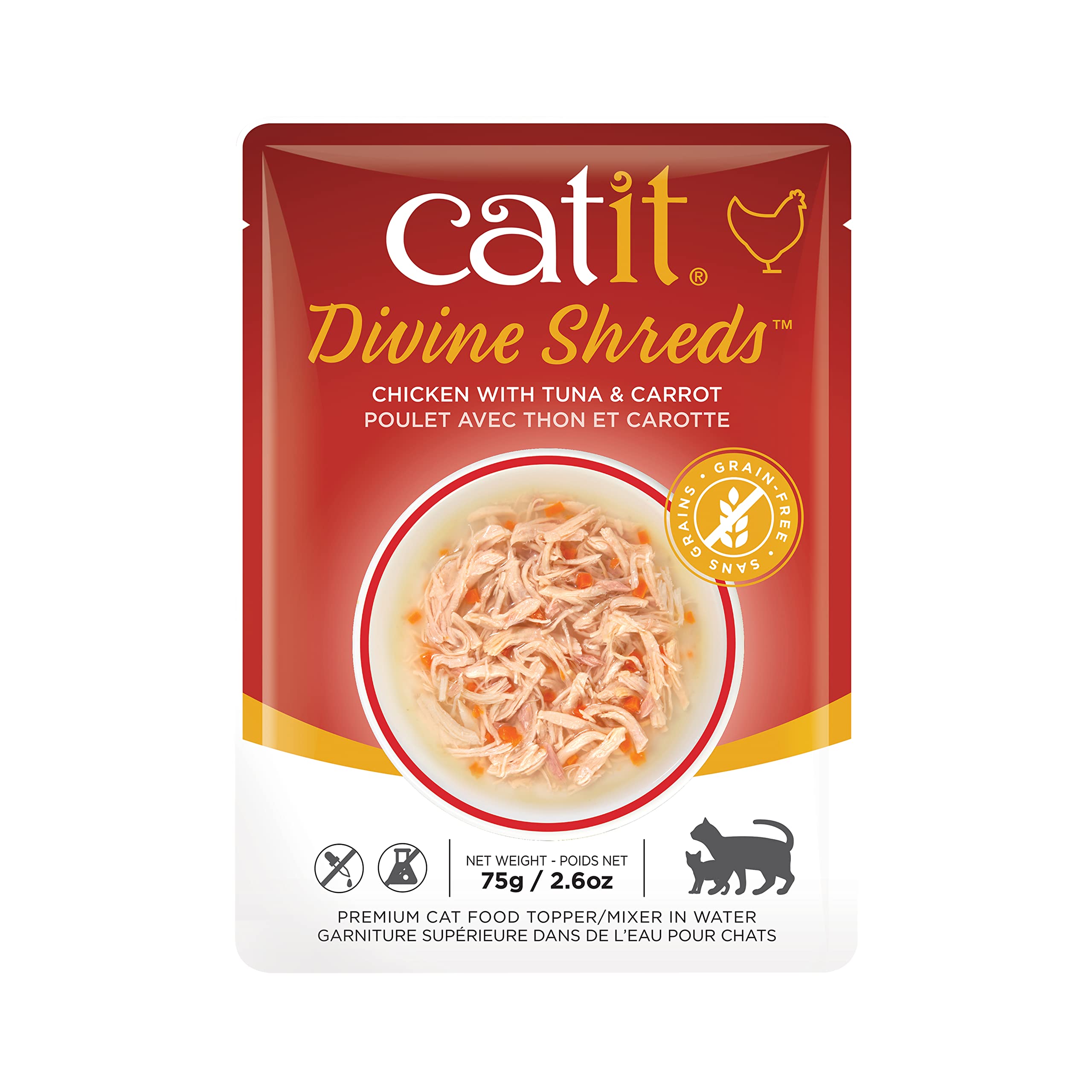 Catit Divine Shreds Chicken with Tuna and Carrot