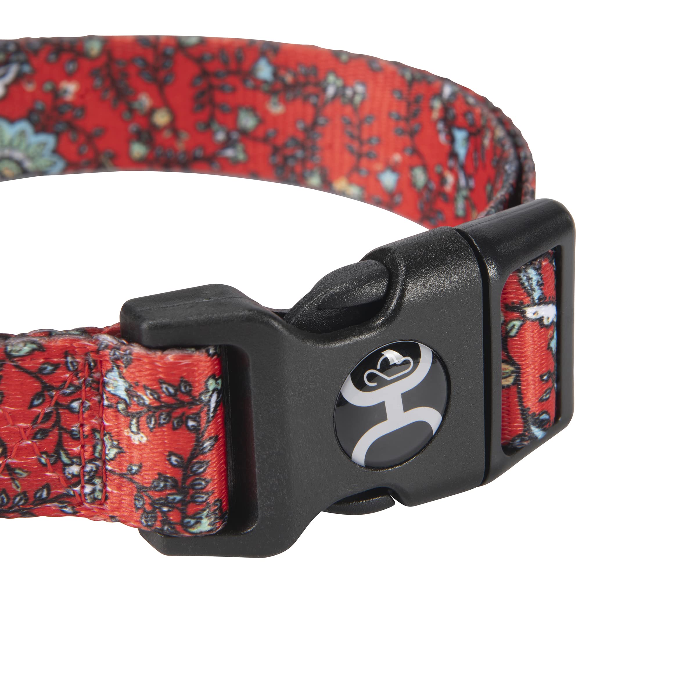 Hooey Nomad Dog Collar, Durable Polyester Webbing Collar With Graphic-Inspired Prints, Western Floral, Medium