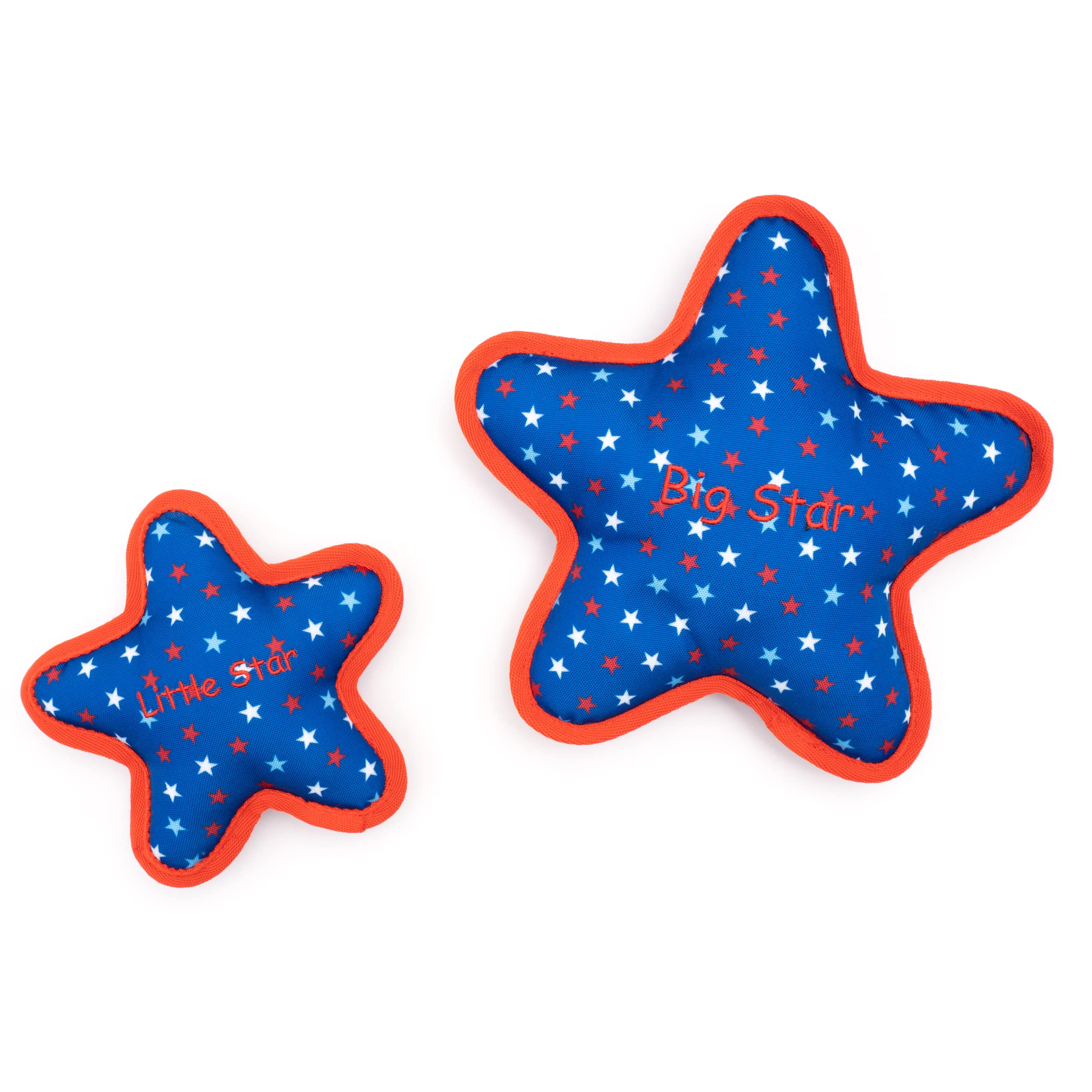 The Worthy Dog Tough Patriotic Star Chew Toy Red/White/Blue, Fun Fetch Play With Squeaker For Dogs Durable Material For Active Dogs - Small