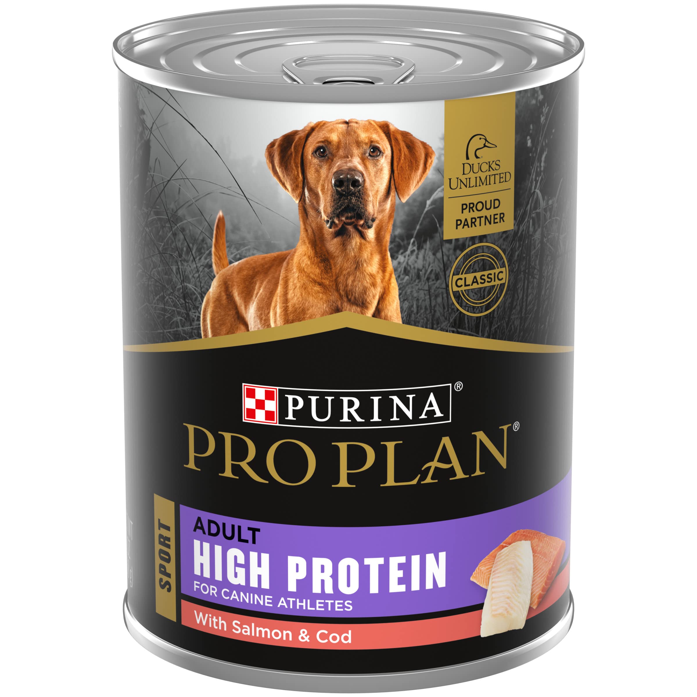 Purina Pro Plan Sport High Protein Wet Dog Food With Salmon and Cod - (Pack of 12) 13 oz. Cans