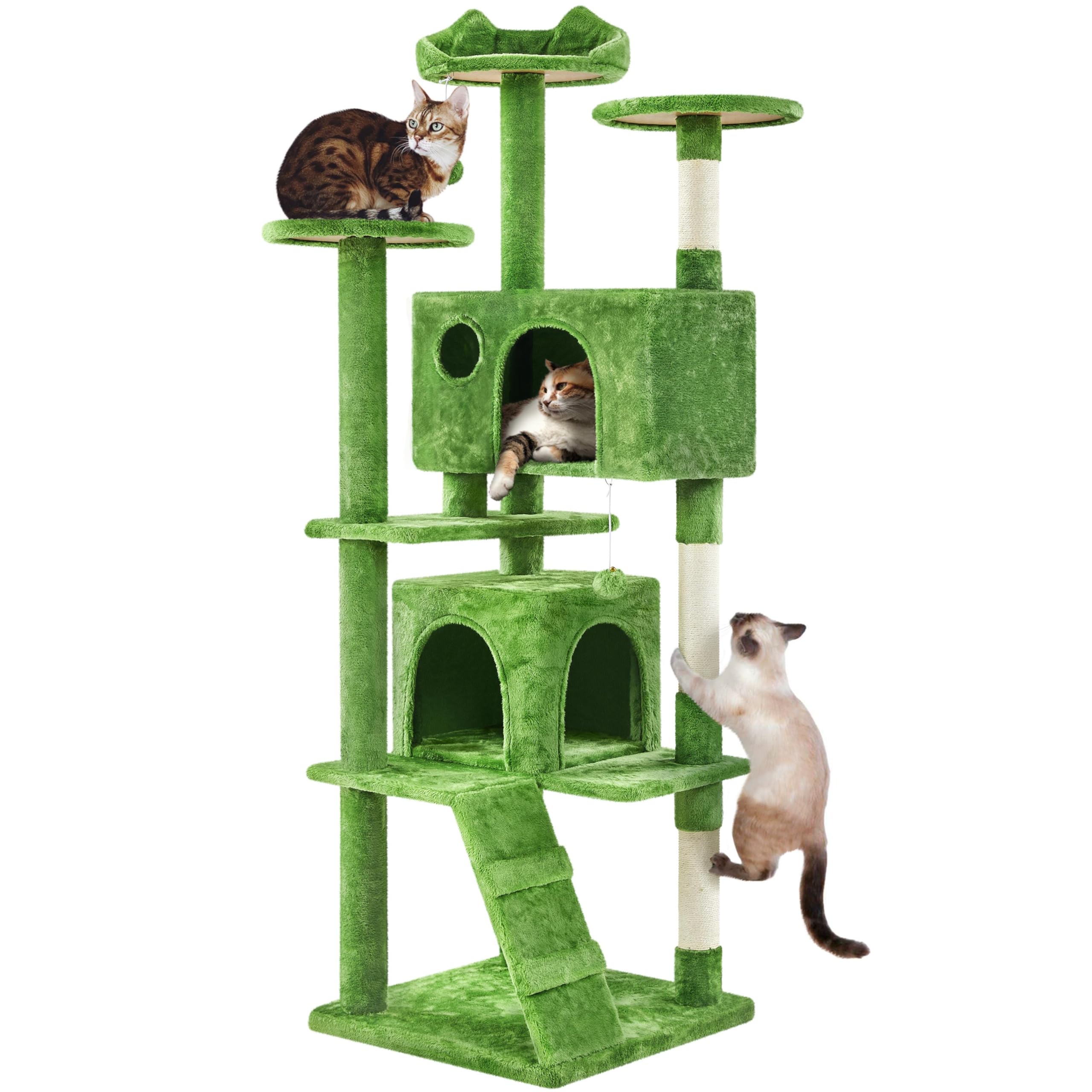 Yaheetech 70In Multi-Level Cat Tree Tall Cat Tower Cat Furniture With Condo, Scratching Posts & Dangling Ball For Indoor Cats Ac