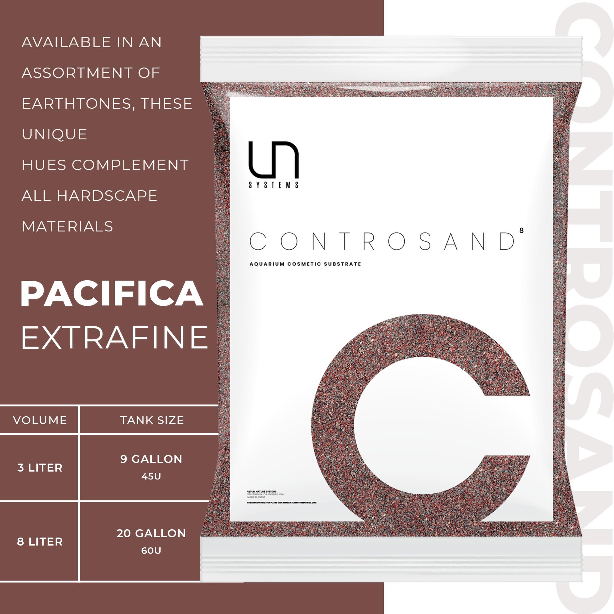 Ultum Nature Systems Controsand Pacifica Gravel (3L) - Small Pebbles for Fish Tank - Planted Aquarium Rocks - Fish Tank Substrat