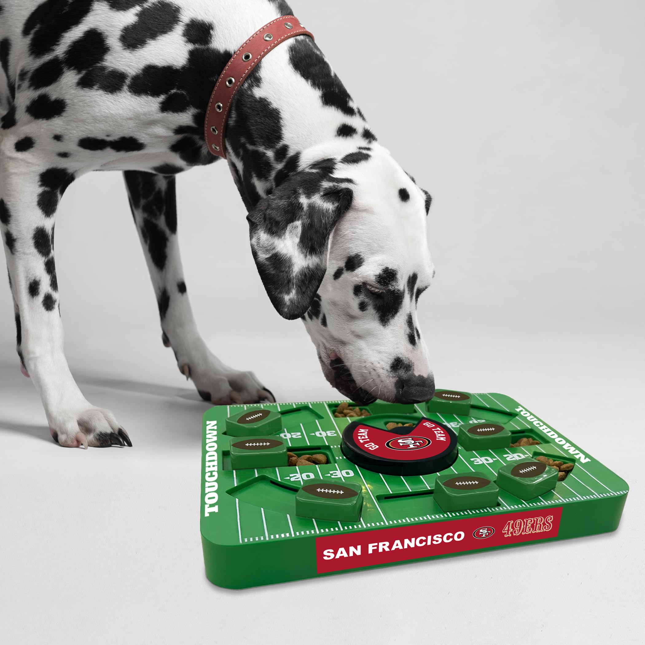Pets First Nfl San Francisco 49Ers Large Puzzle Toy - Interactive Dog Treat & Slow Feeding Toy