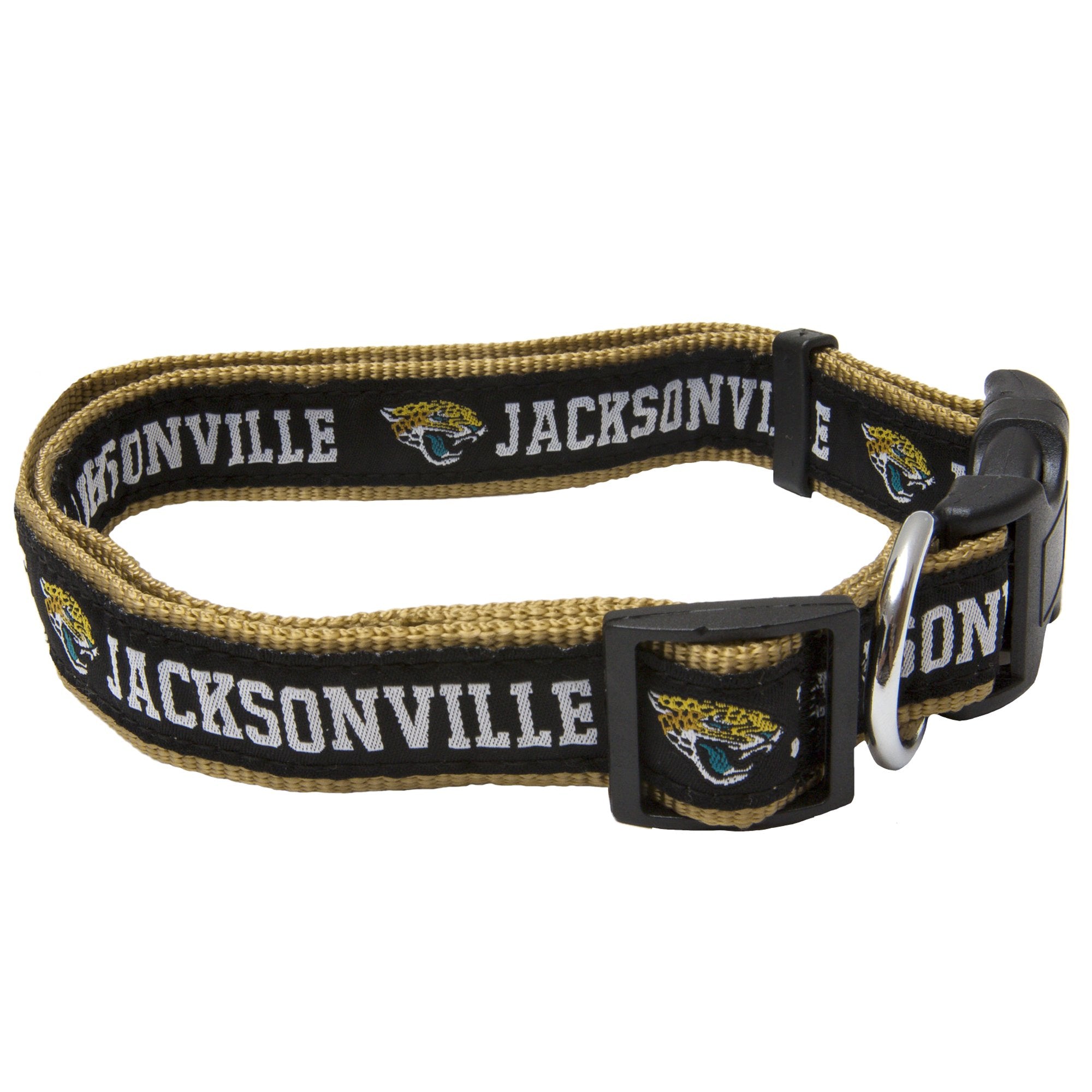 Pets First NFL Jacksonville Jaguars Licensed PET COLLAR, Large - Heavy-Duty, Strong, and Durable Dog Collar. Available in 31 Foo