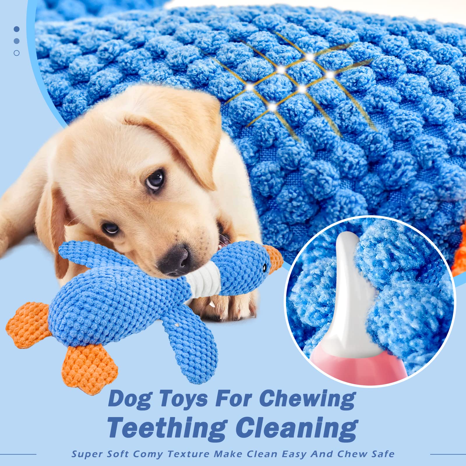Vitscan 2 Pack Goose Tough Dog Toys for Aggressive Chewers, Durable Squeaky Dog Chew Toys for Small Medium Large Dogs, Plush Int