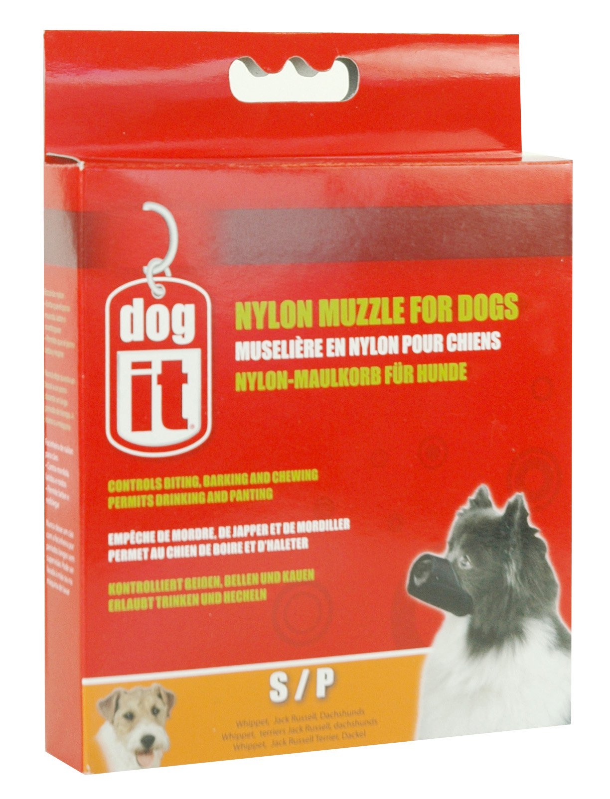 Dogit Nylon Muzzle For Dogs Controls Biting, Barking And Chewing