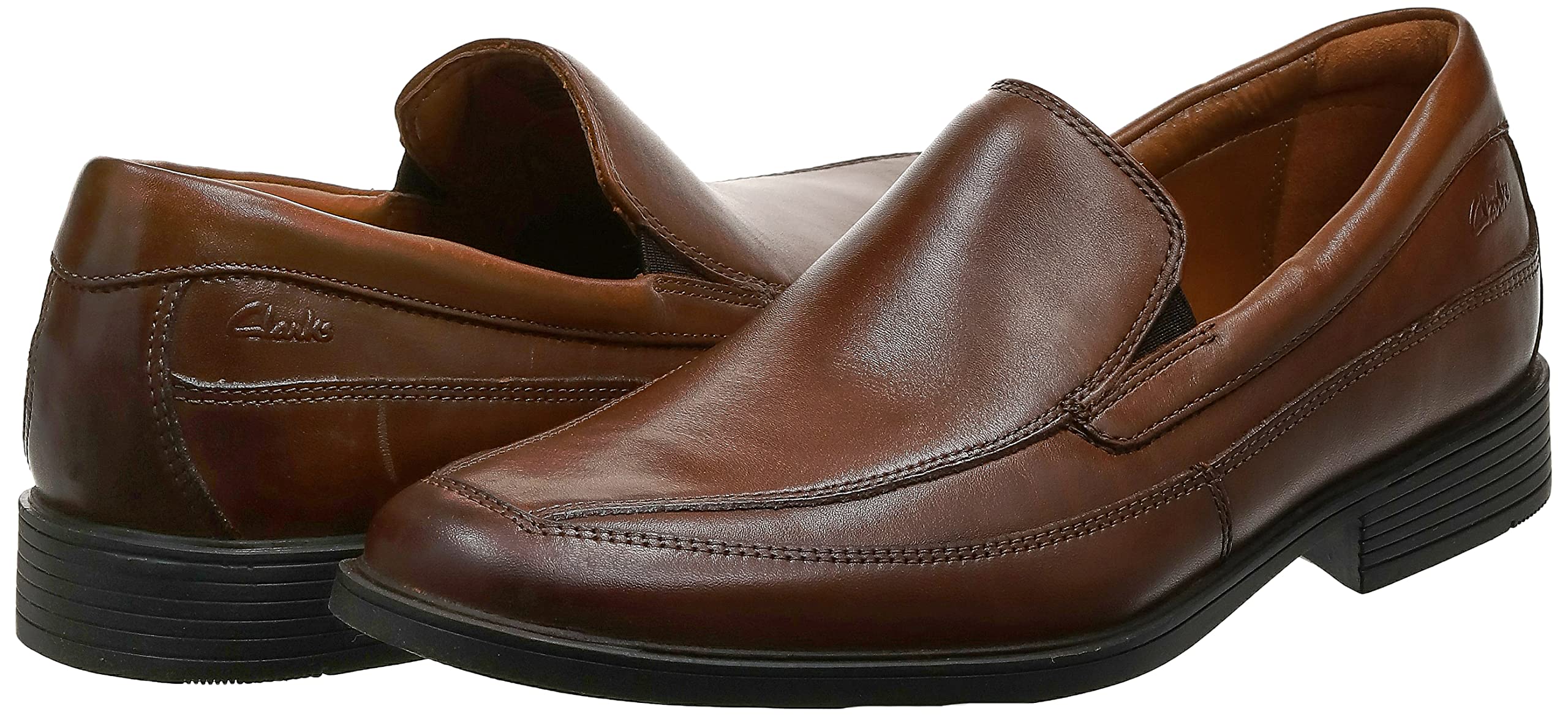 Clarks Mens Tilden Free Slip-On Loafer, Dark Tan, 11 M Us