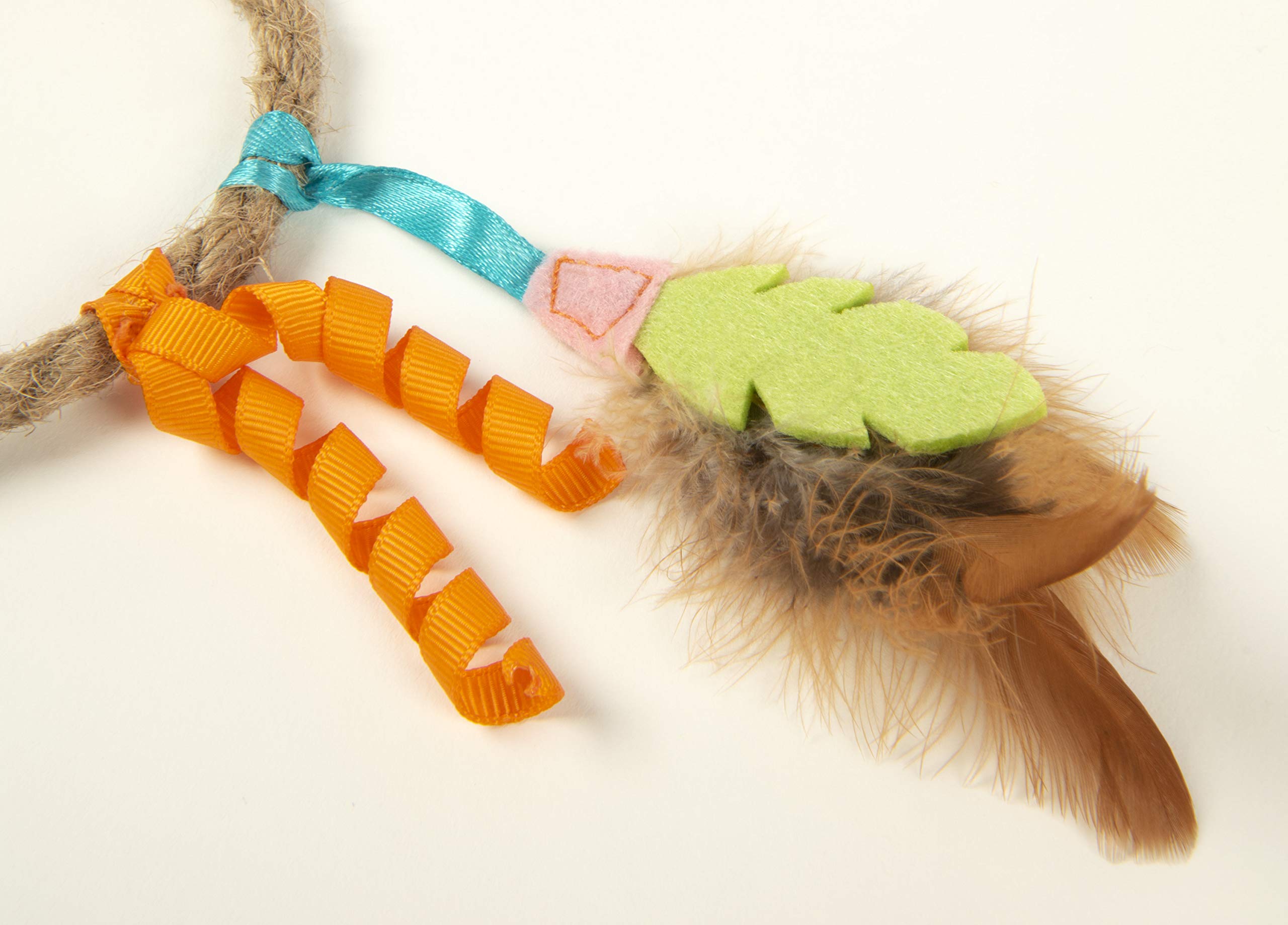 Smartykat Dream Dangler 2-In-1 Hanging Feather Cat Toy - Multi Color, One Size
