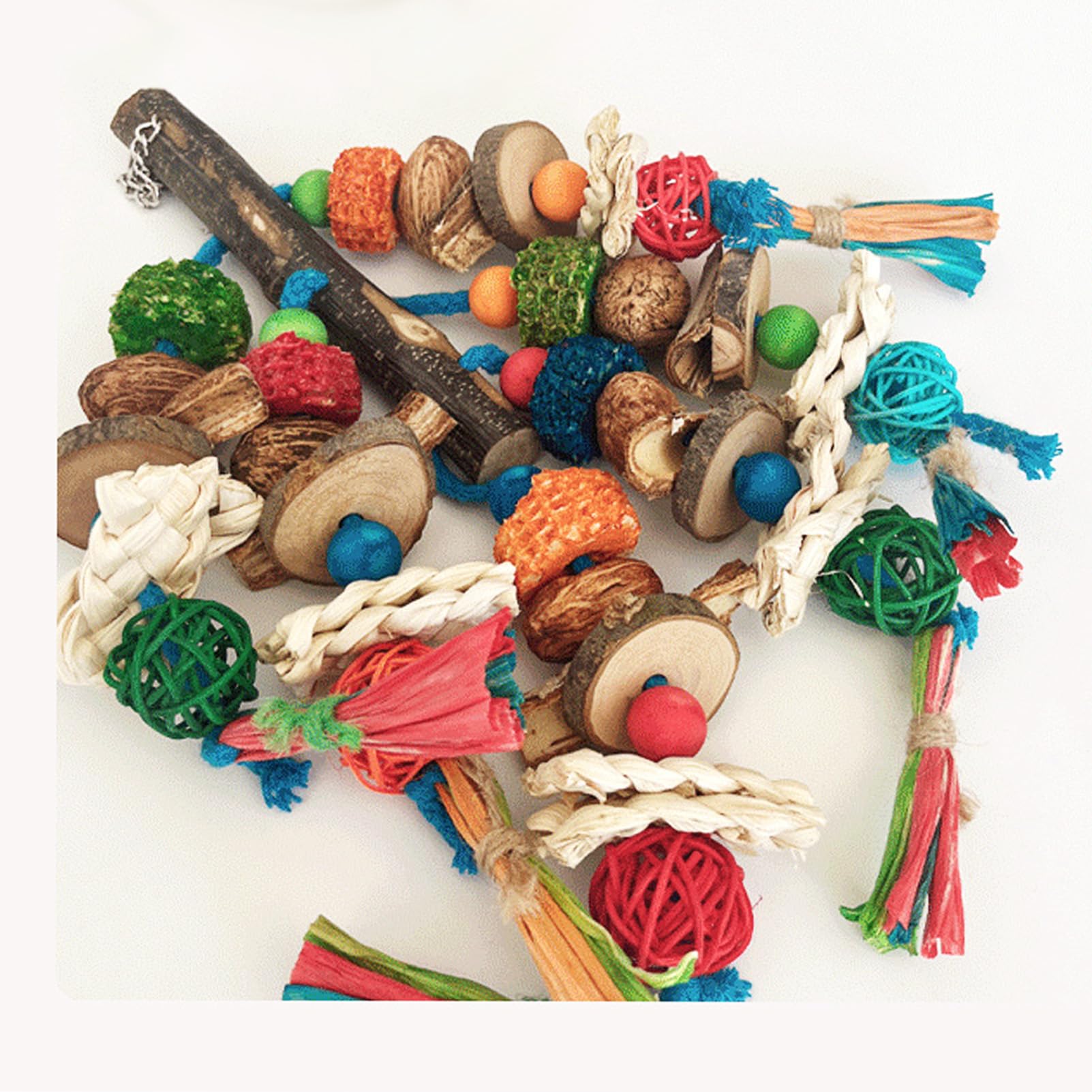 Fbirdy Bird Chew Toys, Hanging Chew Toys For Birds Parrot Toys For Large Birds, Bird Cage Accessories For Parrots Parakeet, Chin