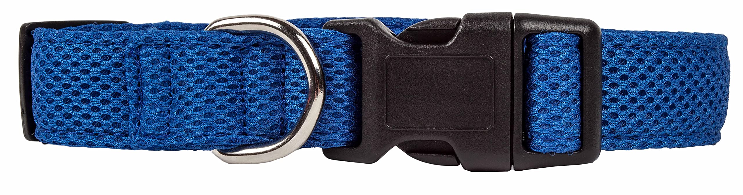 Pet Life ® 'Aero Mesh' Dual Sided Comfortable and Breathable Adjustable Pet Collar - Mesh Dog Collar with Stainless stell Dog Leash Connection Ring Small