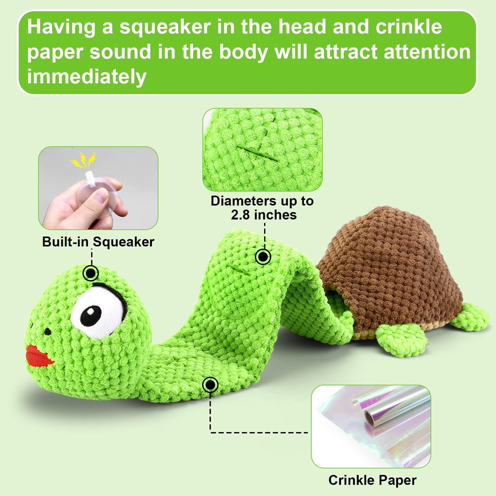 Letsmeet Dog Squeak Toys Dogs Enrichment Treat Dispensing Puzzle Toys Interactive Dog Toys for Large Medium Small Dogs