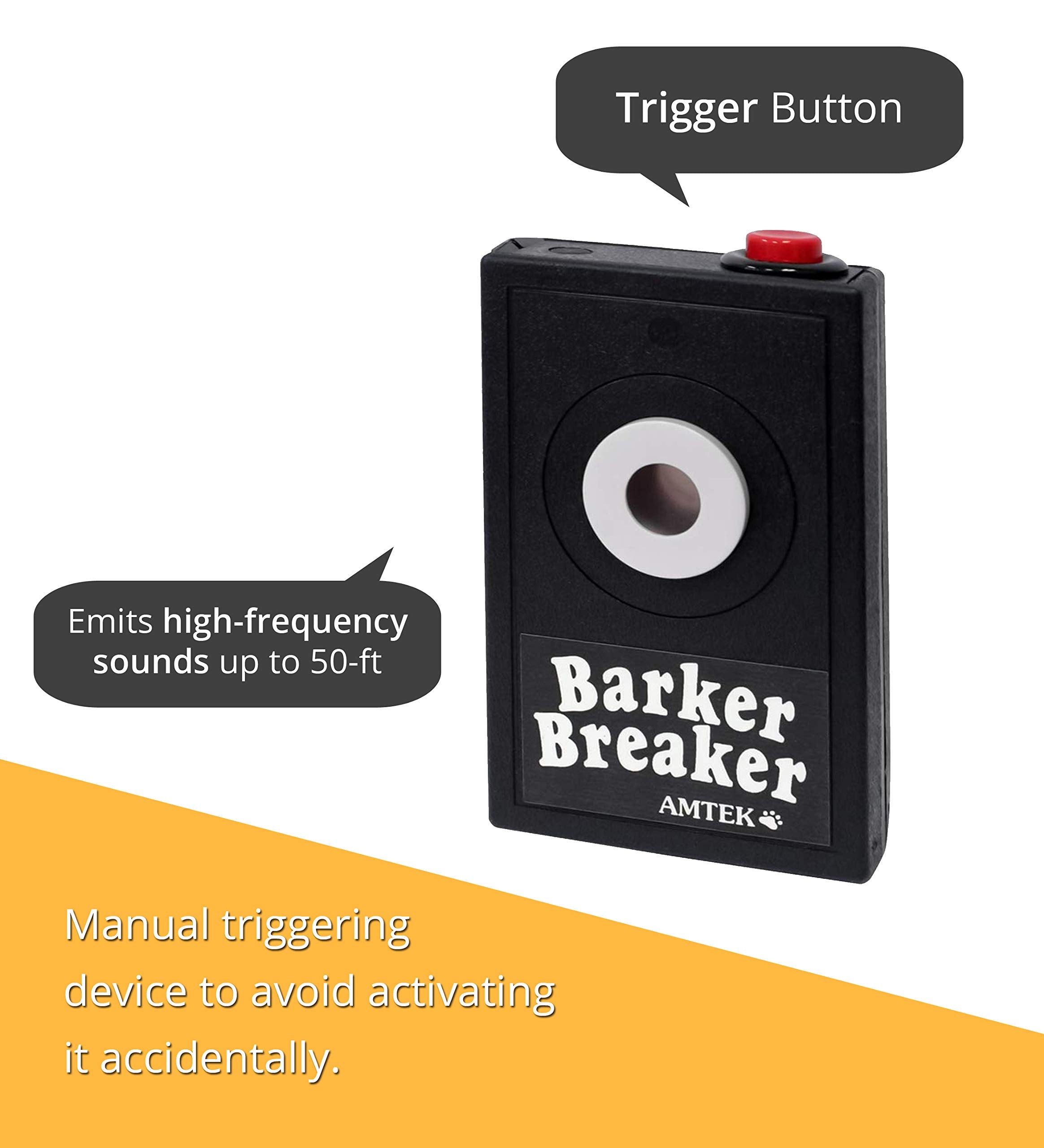 Amtek BB1 Original Barker Breaker - Black All-Purpose Pet Trainer for Effective Pet Behavior Control
