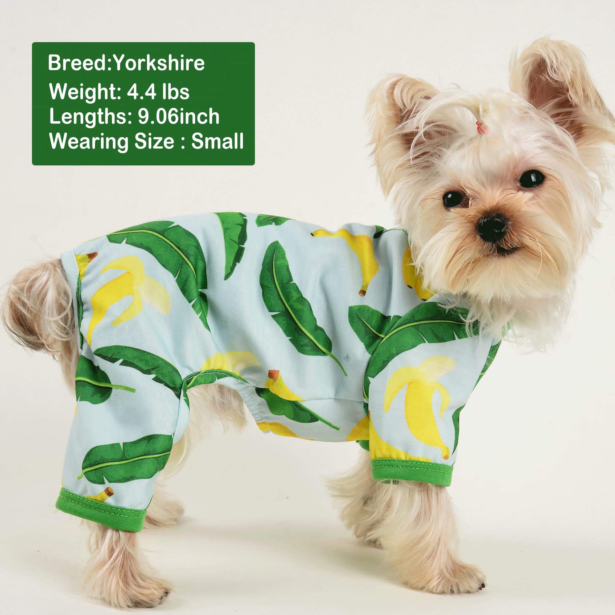 Dog Pajamas Banana Soft Doggie Onesies Puppy Apparel Pet Clothes Cat Pjs for Small Dog Boy Girl Summer Spring