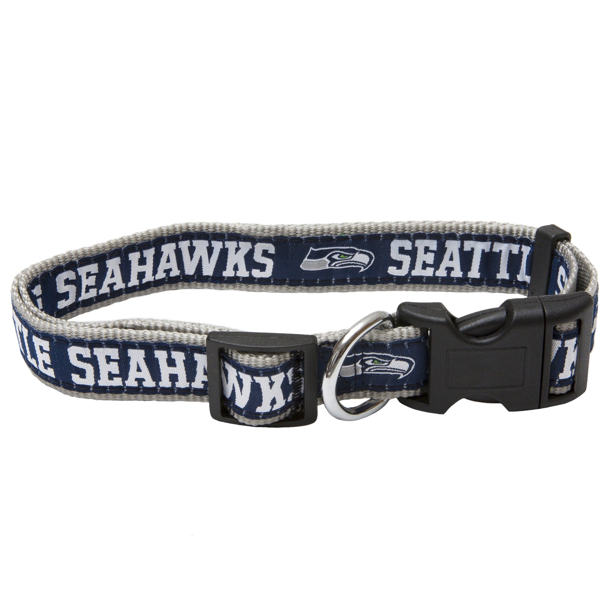 Pets First NFL Seattle Seahawks Licensed PET COLLAR, Small - Heavy-Duty, Strong, and Durable Dog Collar. Available in 31 Footbal