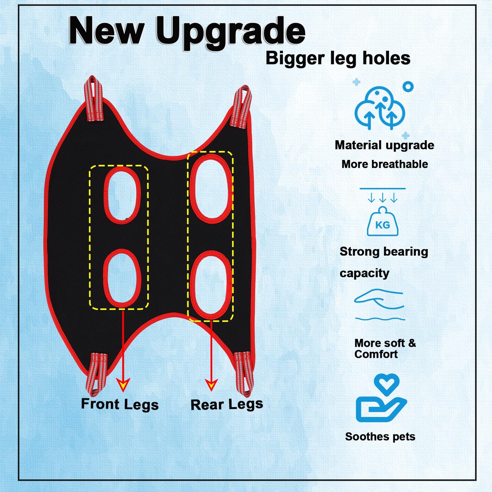 Ato-Djcx Dog Grooming Hammock Harness,Breathable Pet Cat Hammock Restraint Bag,With Dog Nail Clippers Trimmer Dog Nail File,Dog