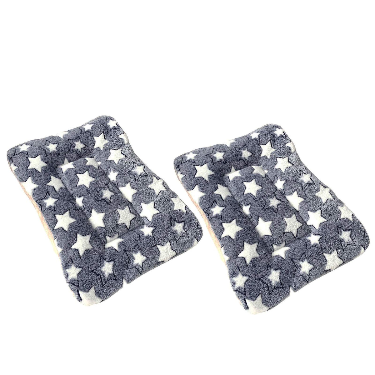 Homereign 2 Pcs Pet Bed Mats. Ultra Soft Pet (Dog/Cat) Bed With Cute Prints. Reversible Faux Lambswool Kennel Pad For Medium Sma