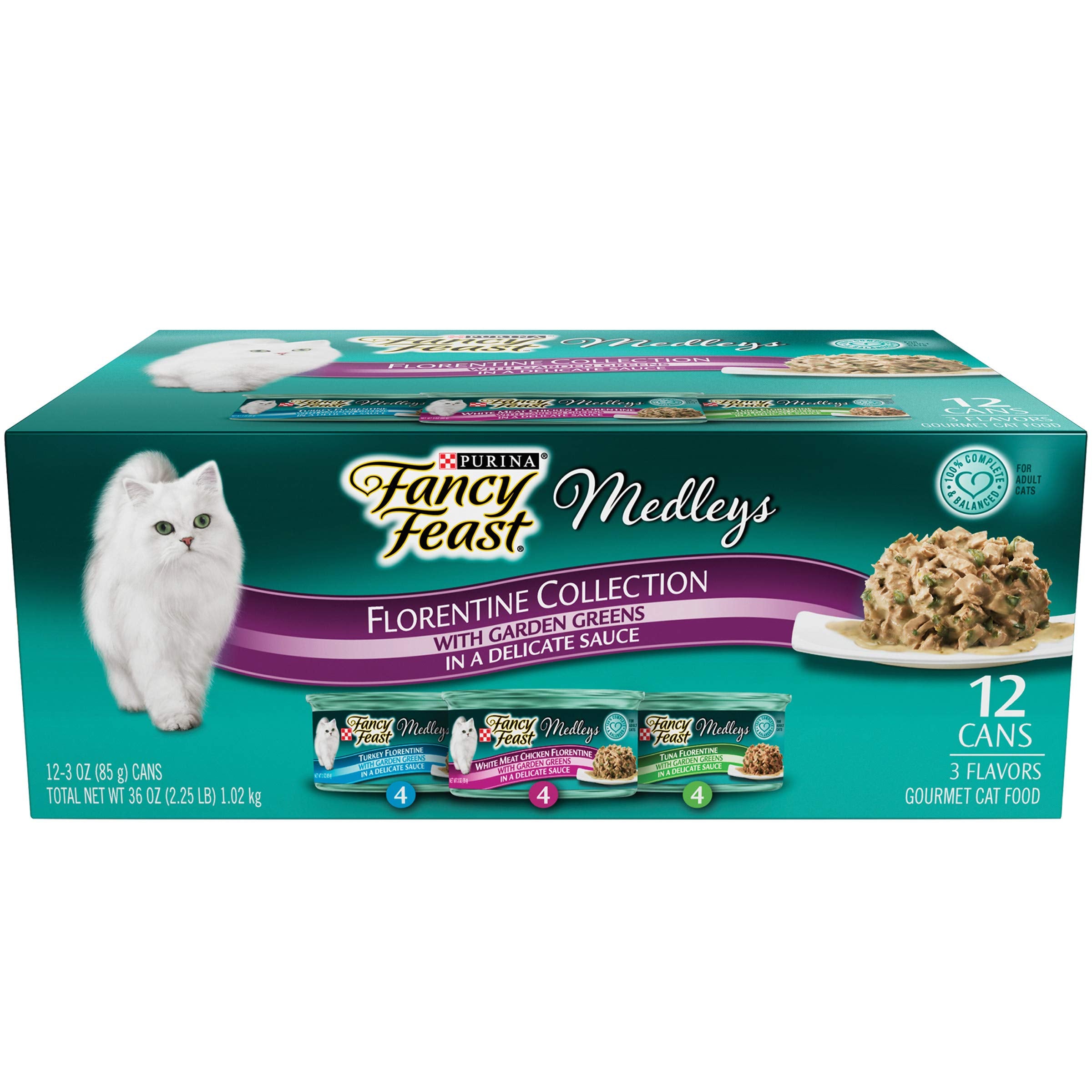 Purina Fancy Feast Elegant Medleys Florentine Collection Gourmet Cat Food  12 CT
