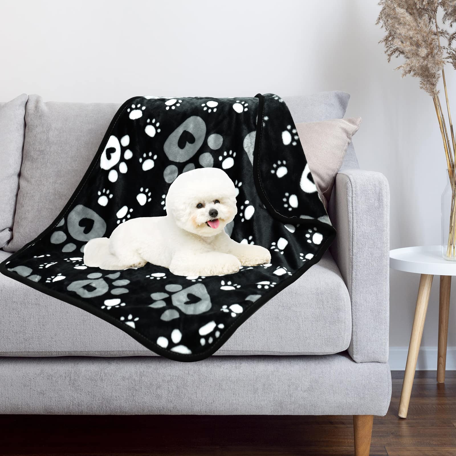 Ahoocustom Dog Blanket, Soft Fleece Dog Blankets For Small Medium Dogs, Fluffy Flannel Pet Cat Puppy Blanket Mat Cover For Bed C