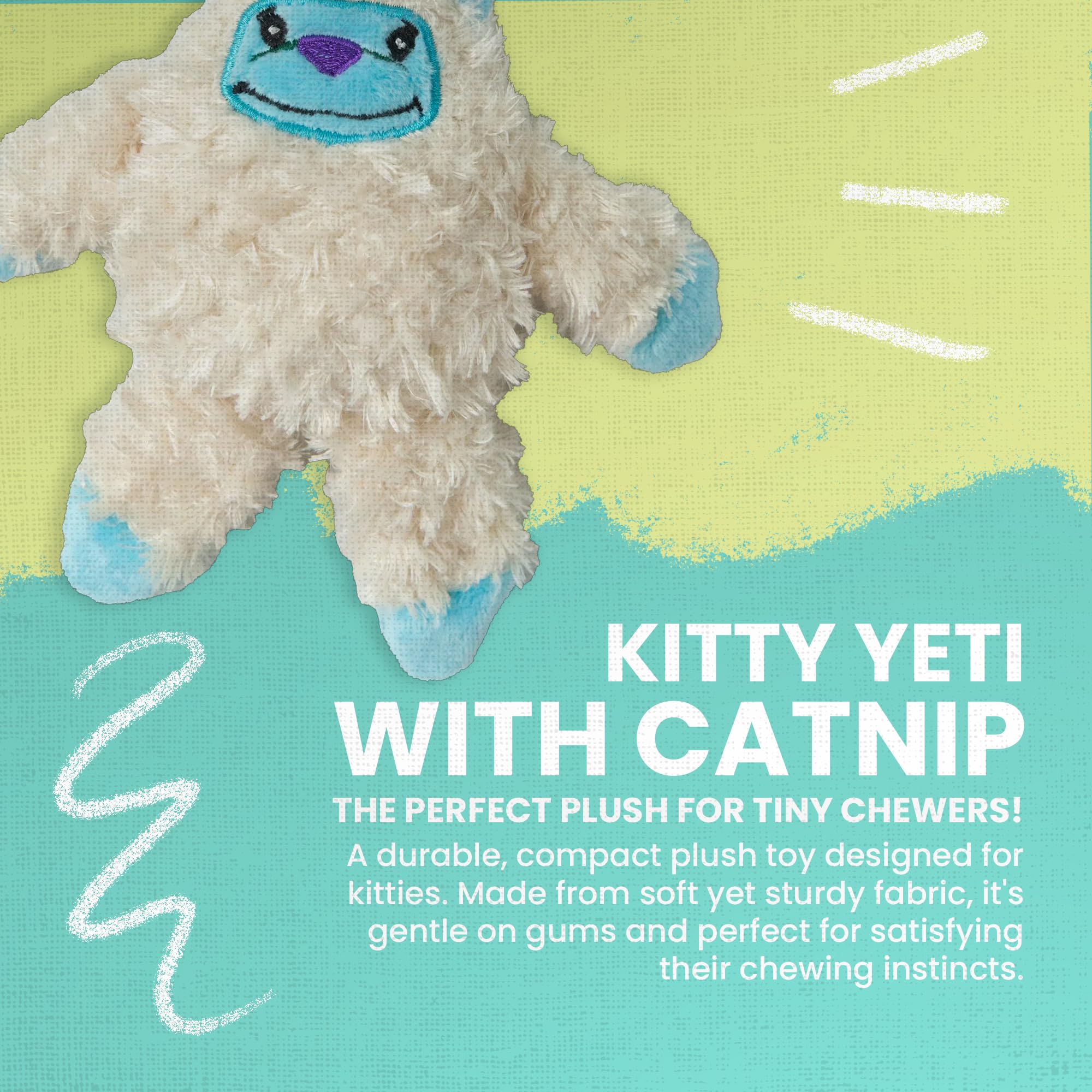 Snug Arooz Kitty Yeti With Catnip - Plush Toy For Cats - Soft, Durable, Filled With Irresistible Catnip - Ideal For Pouncing & C