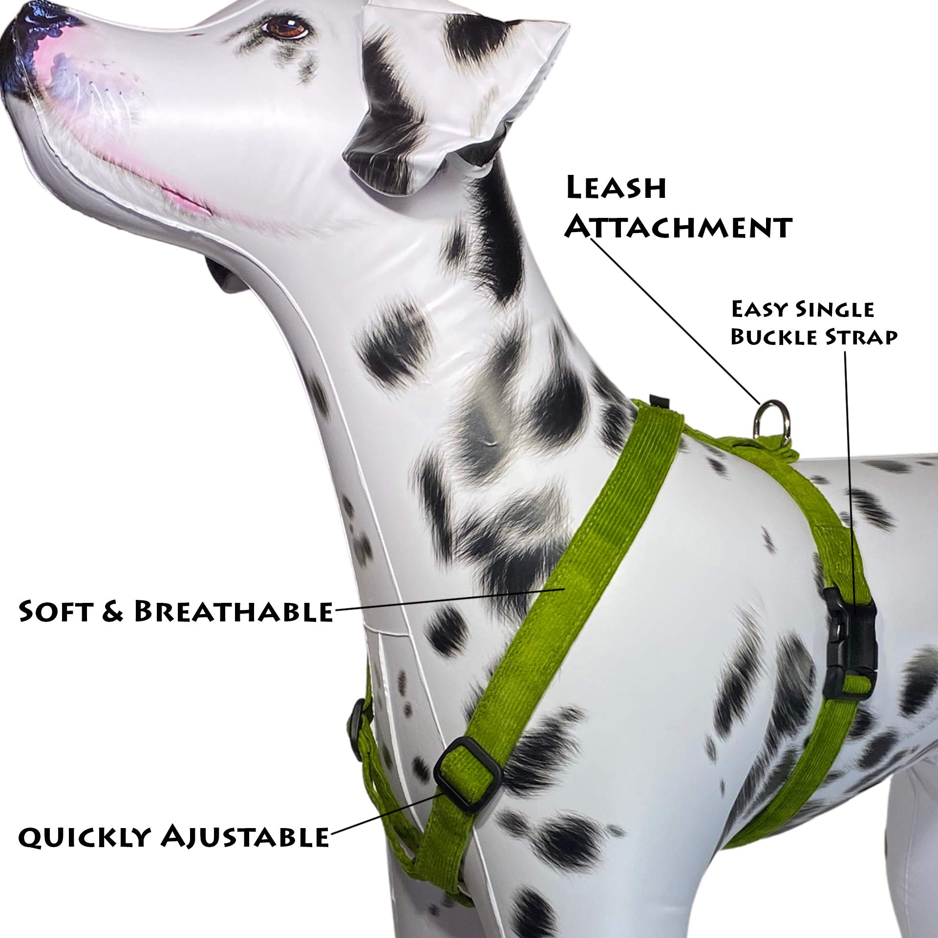 Hemp Corduroy Harness Available In 9 Colors H-Style (Avocado, 1' Large)