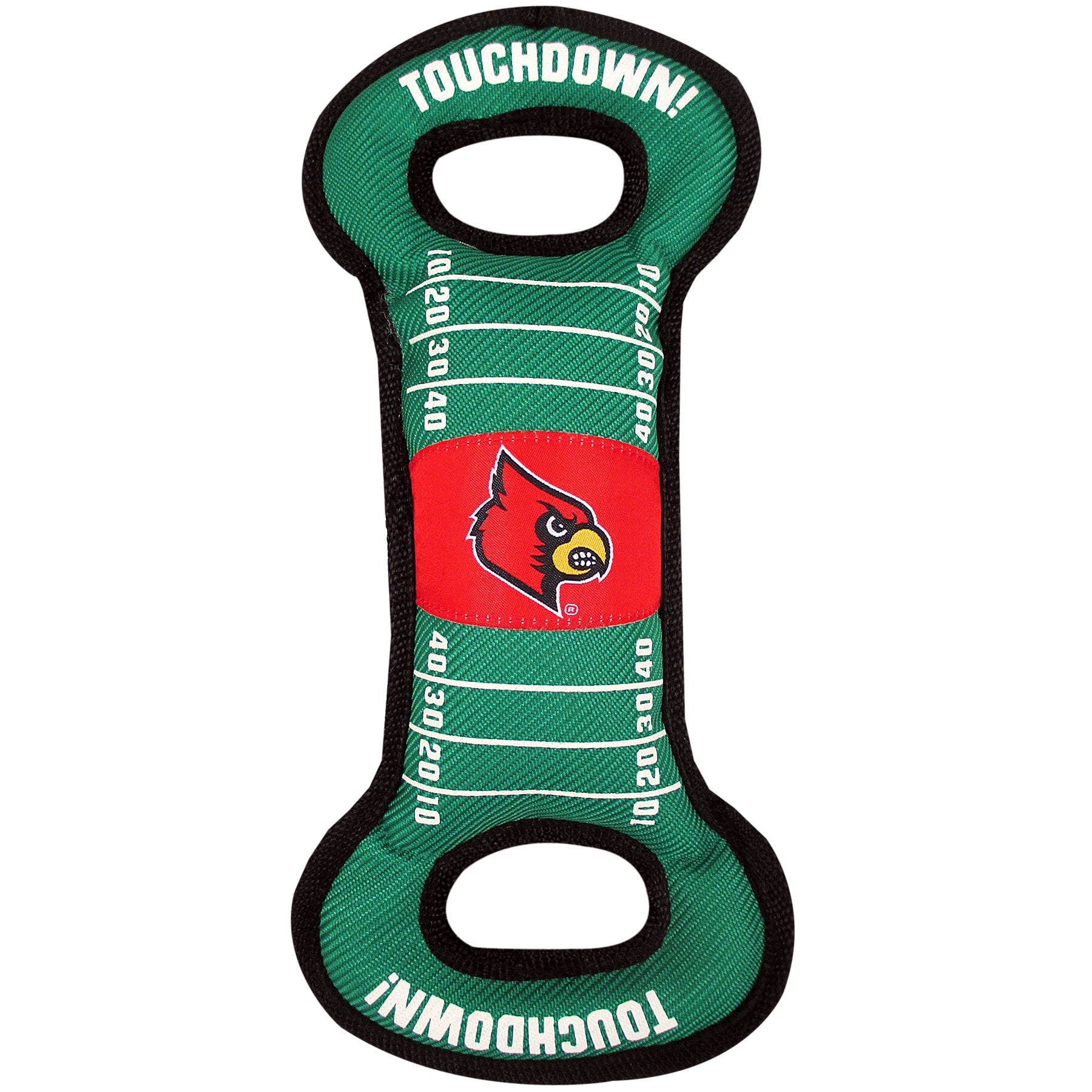 Pets First Ncaa Football Field Dog Toy With Squeaker. - Louisville Cardinals - For Tug, Toss, And Fetch. - Tough& Durable Pet To