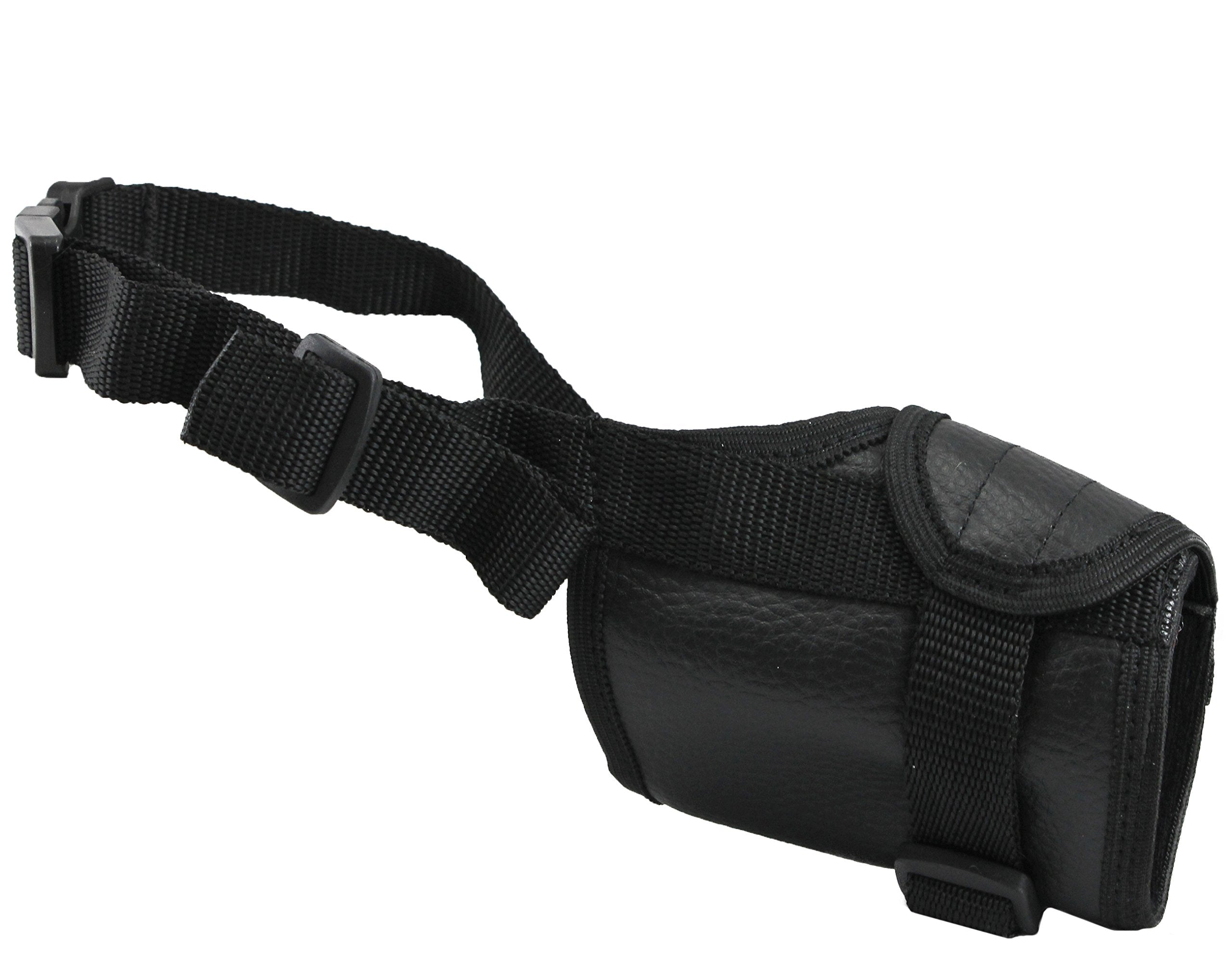 Adjustable Dog Muzzle 6 Sizes Black (S: 6.5'-9' Snout Circumf.)