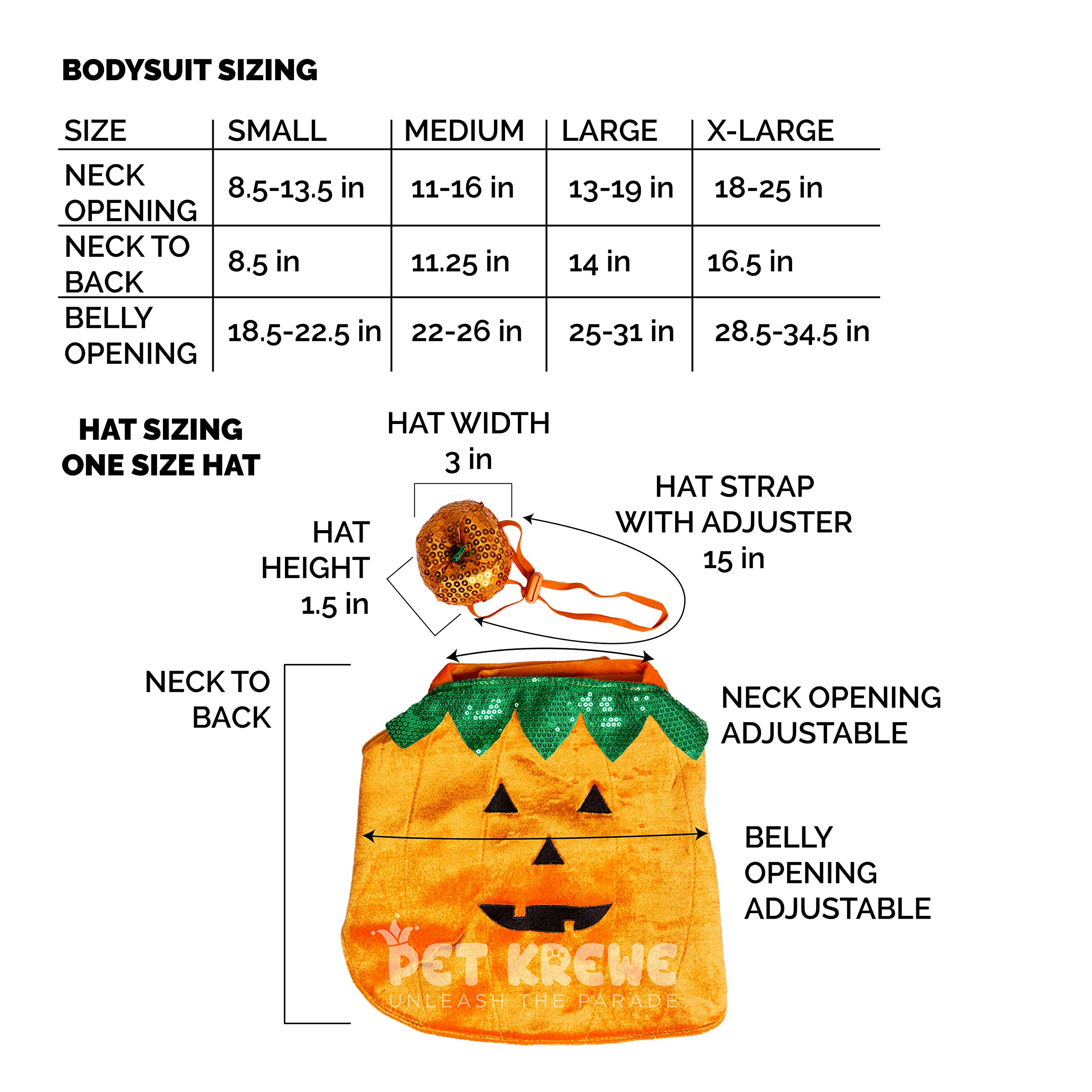Pet Krewe Small Dog Pumpkin Outfit - Pet Pumpkin Costume - Fits Small, Medium, Large And Extra Large Dogs, Cats - Perfect For Halloween, Christmas Holiday, Parties, Photoshoots, Gifts For Dog Lovers