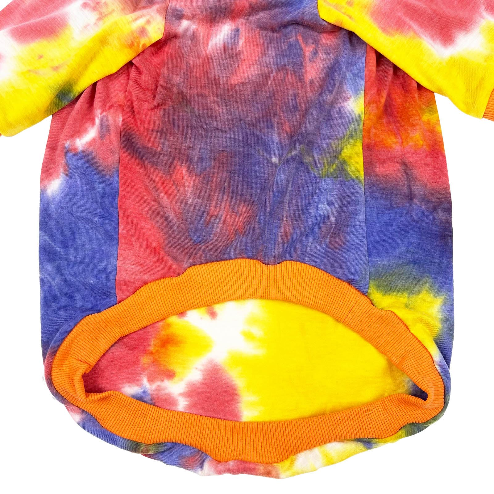 D.E.E Cotton Dog Shirts Large Tie Dye Dog Clothes Lightweight Girl Boy Big (Orange, L(19.6'' Back 23.6'' Chest))