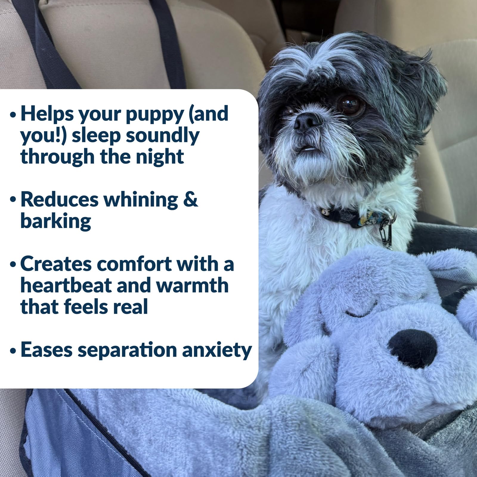 Snuggle Puppy Original Dog Toy for Small Breeds - Heartbeat Puppy for Dogs - Pet Anxiety Relief and Calming Aid - Comfort Dog To