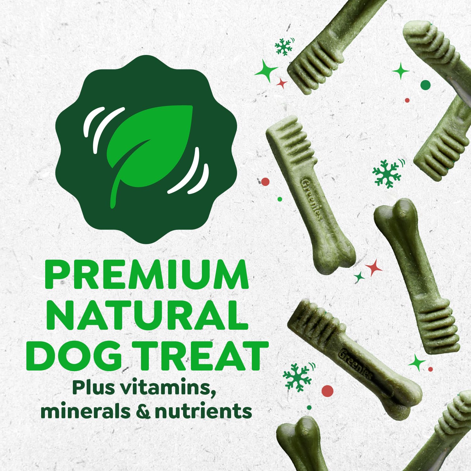Greenies Large Dental Dog Treats, Gingerbread Flavor, Limited Edition, 12 oz. Pack (8 Treats)