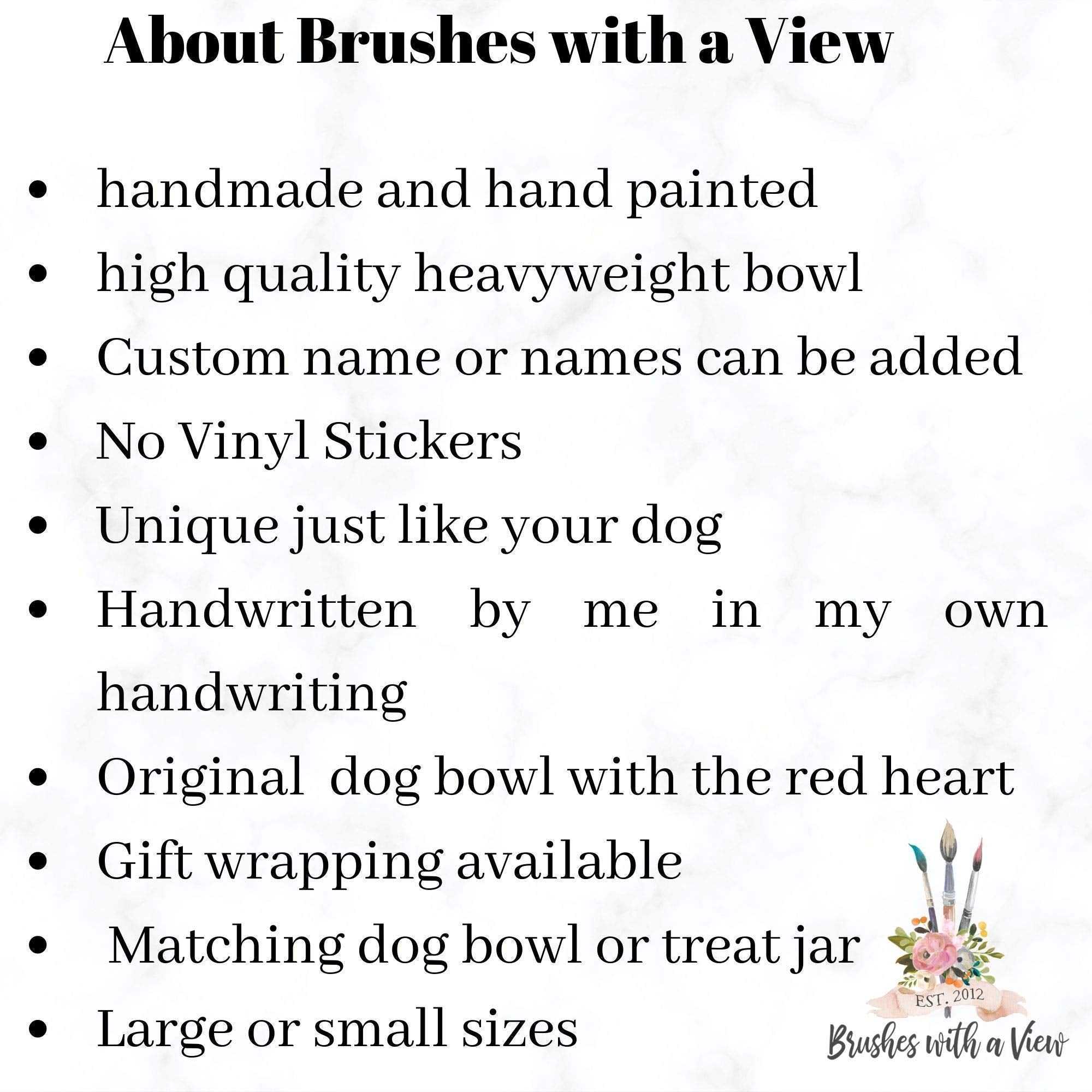 Personalized Dog Bowl - Large Custom Dog Bowl With Name - Ceramic