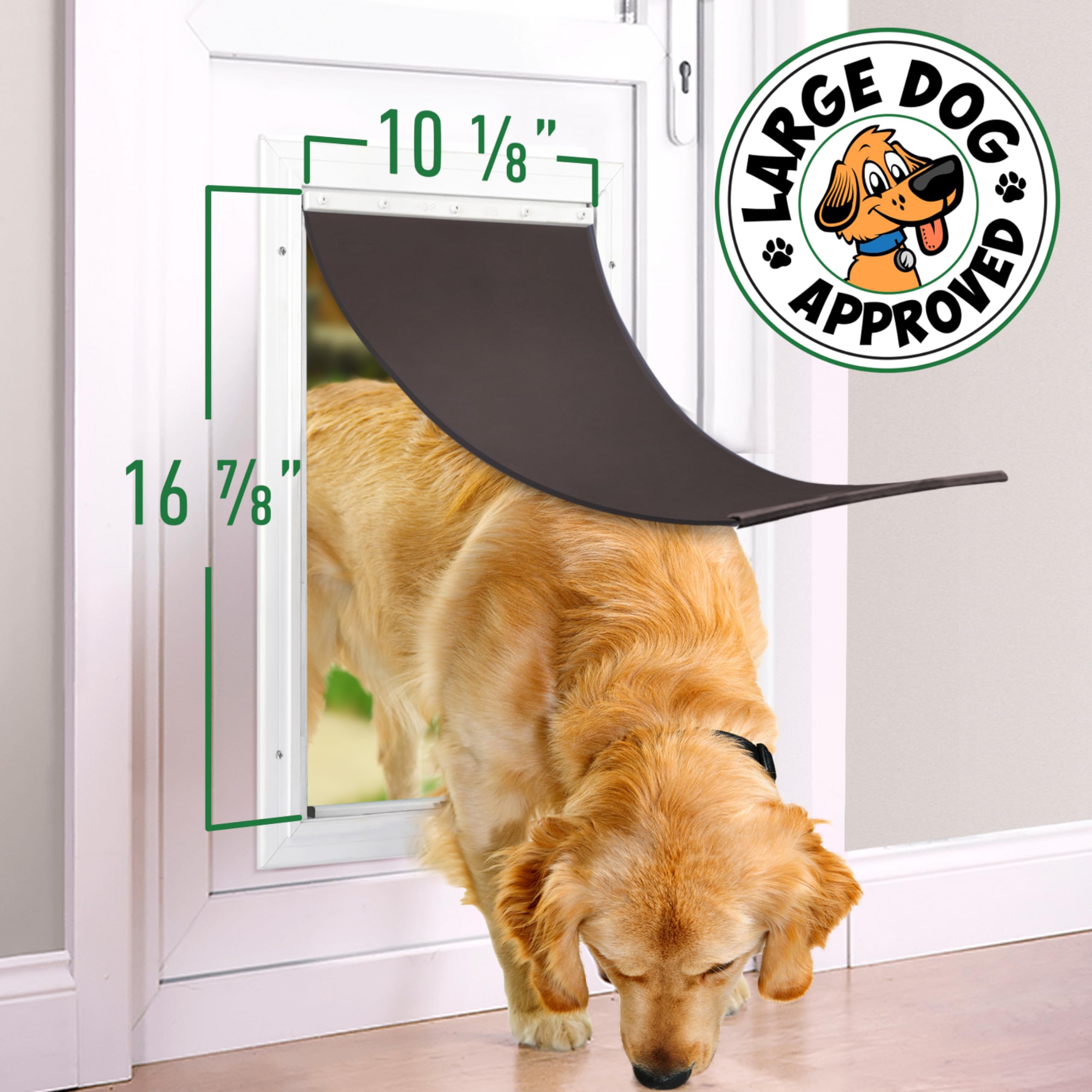 Evergreen Pet Supplies Large Replacement Dog Door Flap - Weather Resistant & Easy To Install Petsafe Freedom Pac11-11039 - Flexible Doggie Door Replacement Flaps For Small, Medium & Large Dogs & Cats