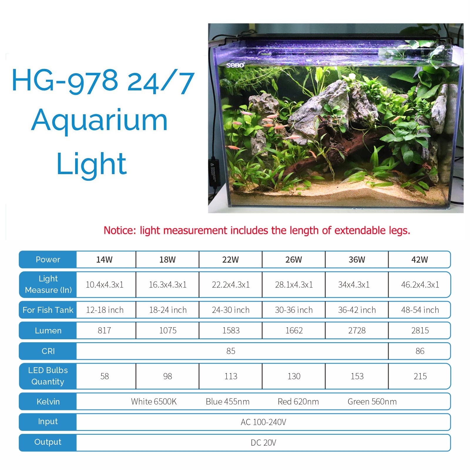 Hygger Advanced Led Aquarium Light With Timer, 24/7 Lighting Cycle & Diy Mode, Full Spectrum Fish Tank Light For 18-24 In Planted Tank