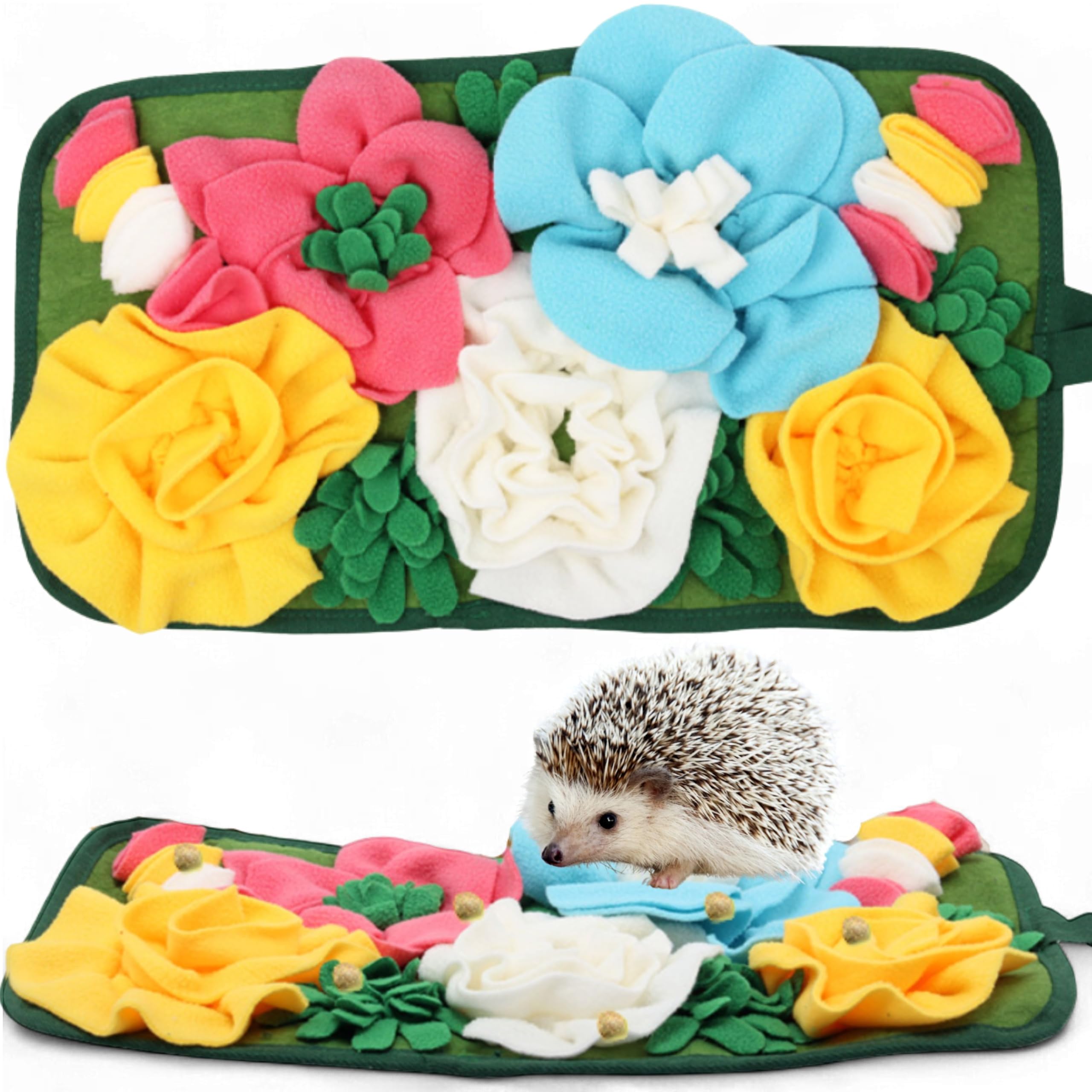 Homedy Crafts Foraging Mat for Hedgehog Enrichment Toys, Hedgehog Toys for Cage, Interactive Feeding Toy for Small Pet, Rabbit F