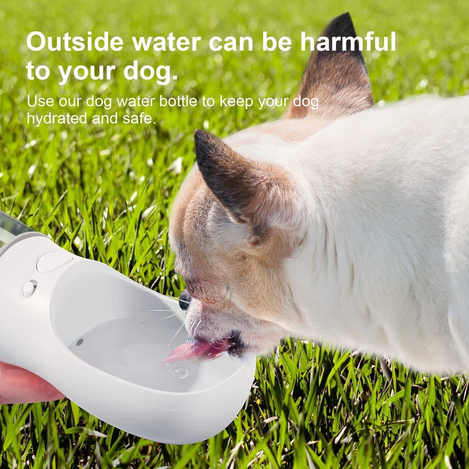 DEYAcE Dog Water Bottle, Leak Proof Portable Pet Water Bottles for Dogs, Puppy Water Dispenser with Drinking Feeder for Travel