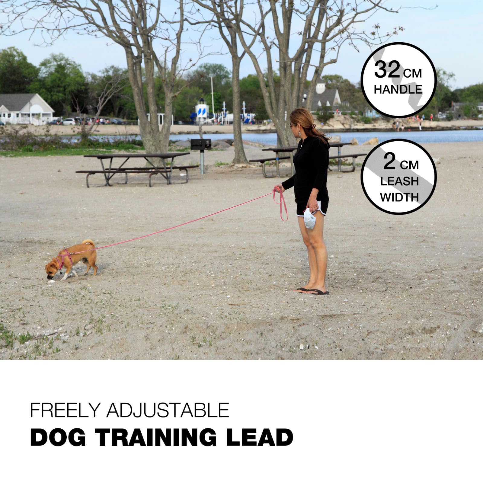 Loutep Dog Training Leash 15ft 20ft 30ft 50ft 100ft - Extra Long Dog Leash Heavy Duty with Padded Handle for Small Medium & Larg