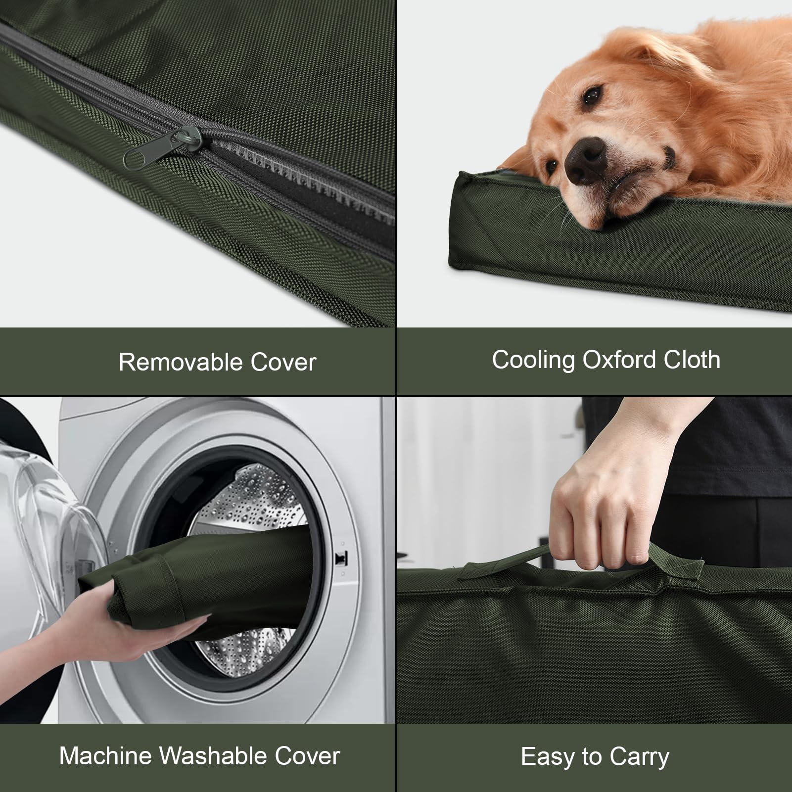 Tail Stories Outdoor Extra Large Dog Bed, Waterproof Dog Bed For Large Dogs, Orthopedic Egg Foam Pet Bed With Washable And Remov