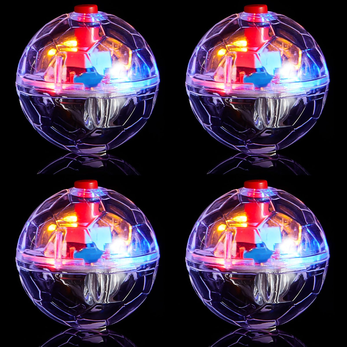 Frienda 4 Pieces Ghost Hunting Cat Ball Motion Light Up Cat Balls Led Motion Activated Pet Ball Motion Light Up Interactive Toys
