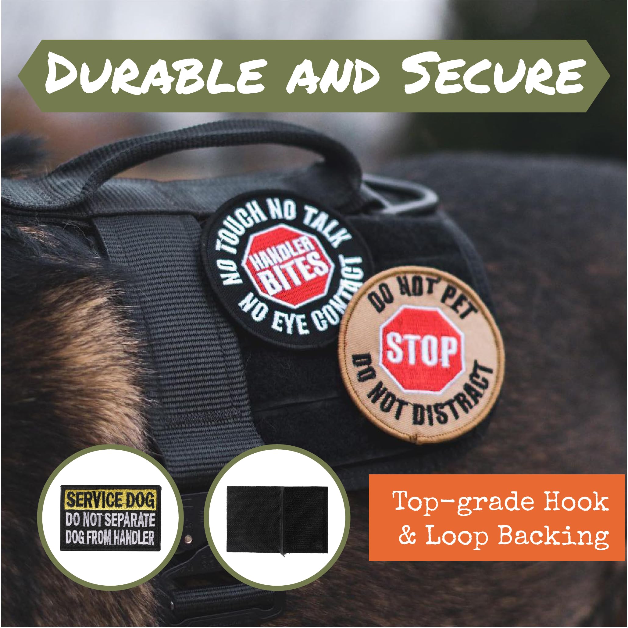 14Er Tactical Service Dog Patches | Ask To Pet Patch, Do Not Pet Patch, Service Dog In Training Patches | Service Dog Vest Patches, Dog Patches For Harness | Service Dog Patch Set (12-Pack)